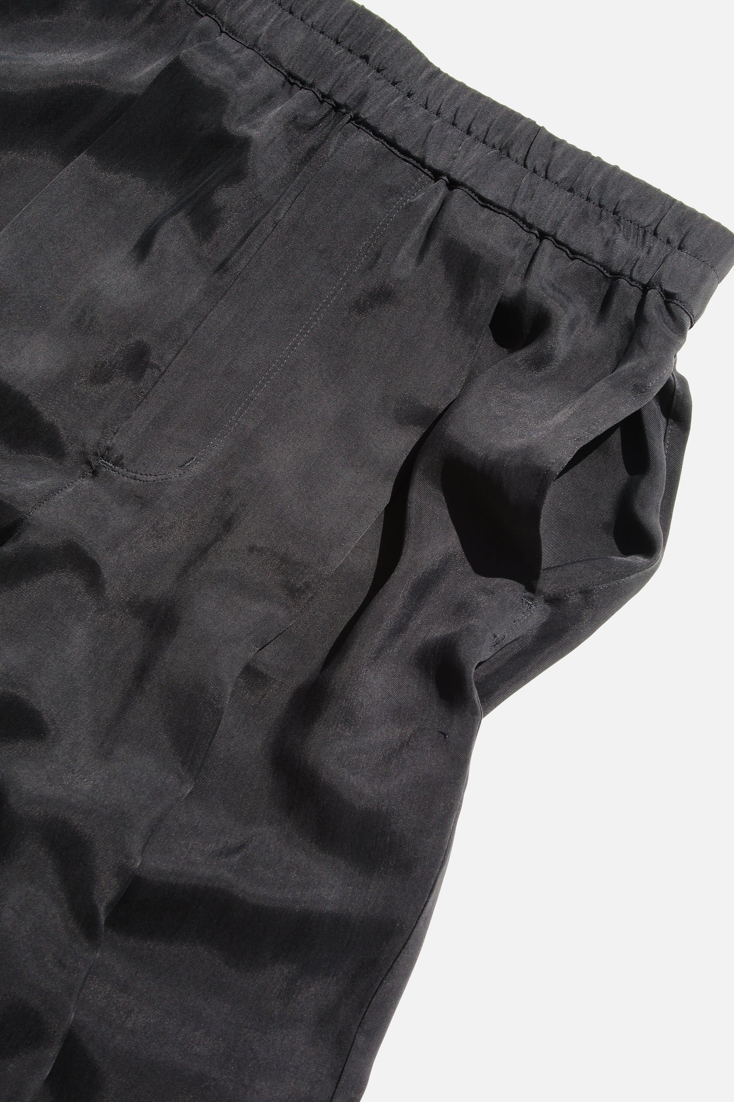 VOAAOV CUPRO TWILL PANTS - BLACK