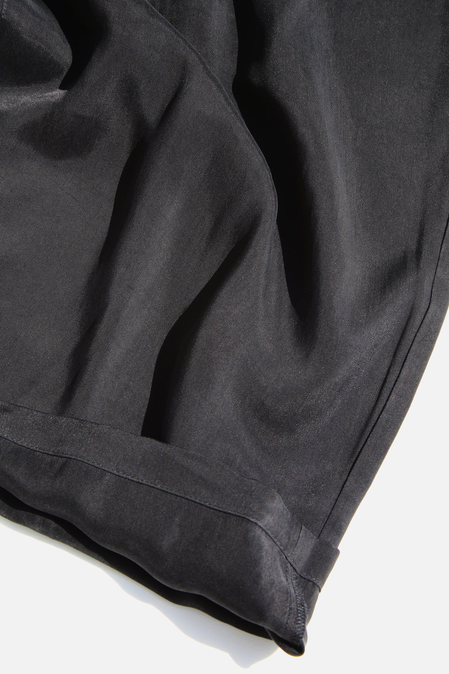 VOAAOV CUPRO TWILL PANTS - BLACK