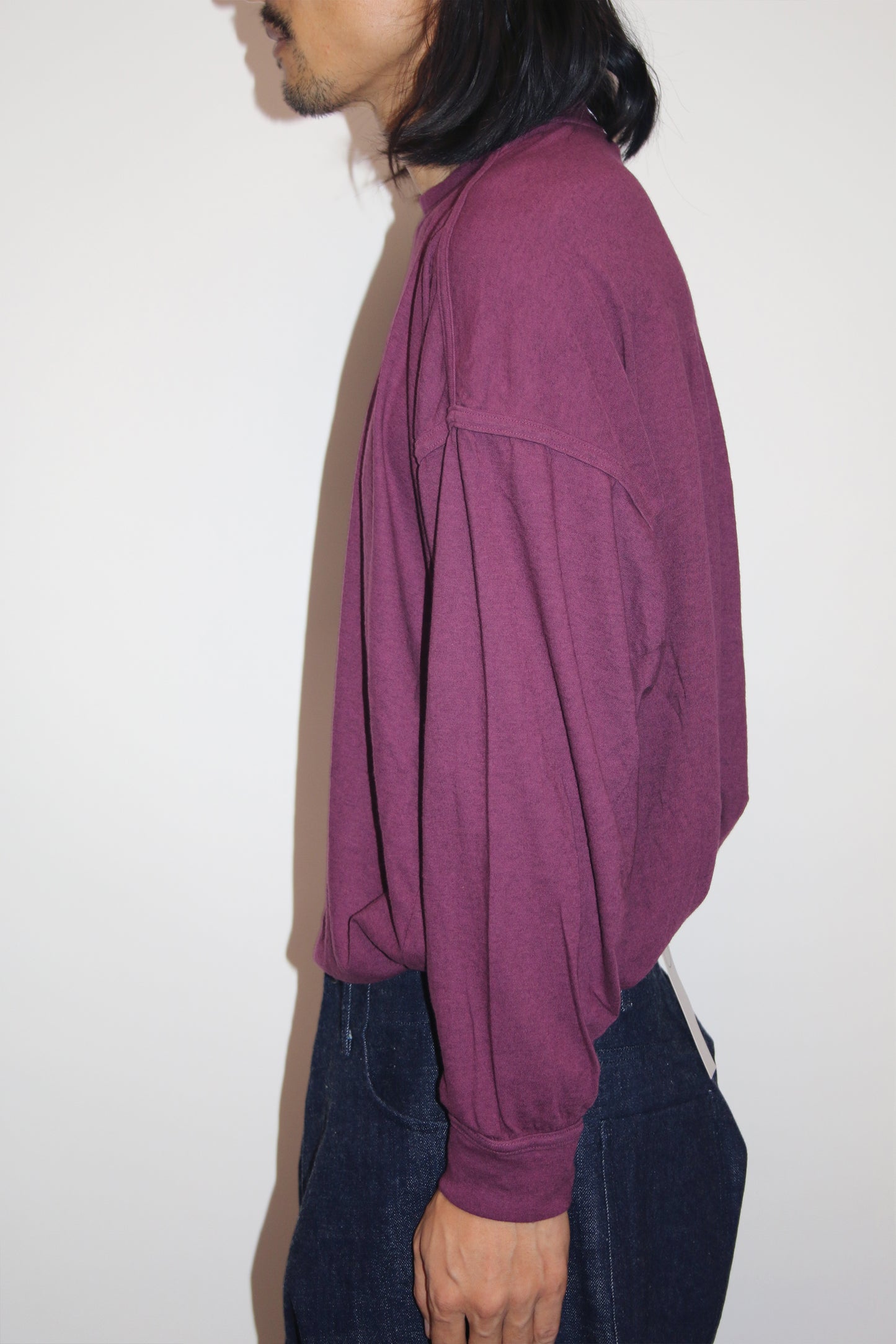 O PROJECT COTTON WOOL JERSEY LONG SLEEVE TEE