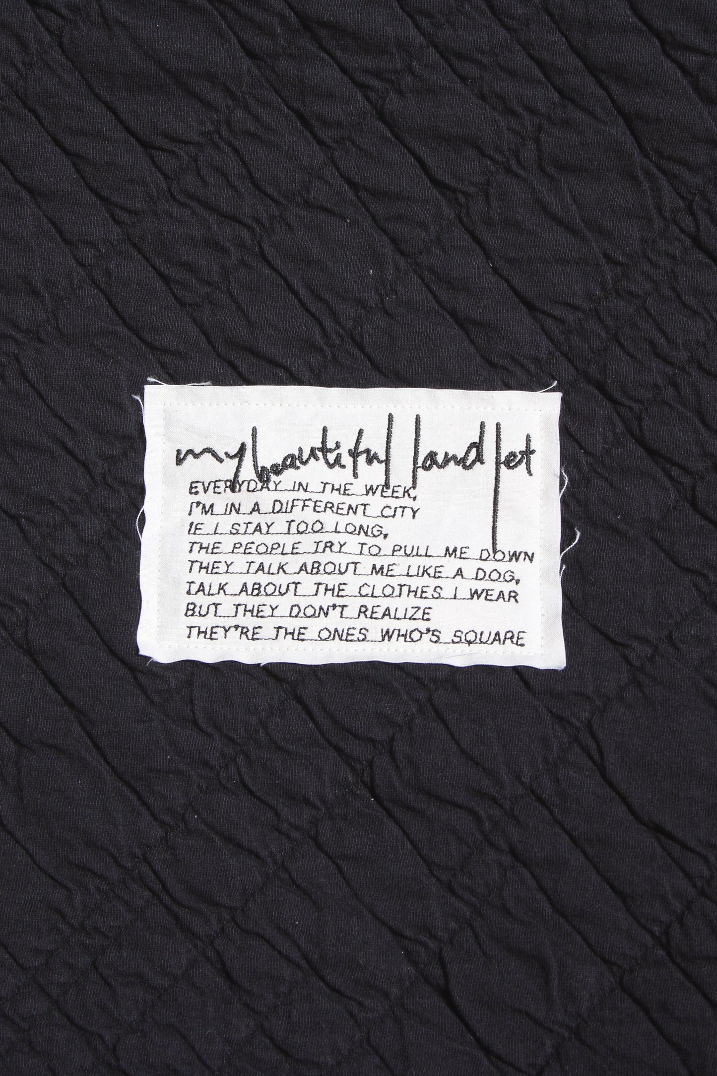 MY BEAUTIFUL LANDLET QUILTED JACQUARD BAG - BLACK