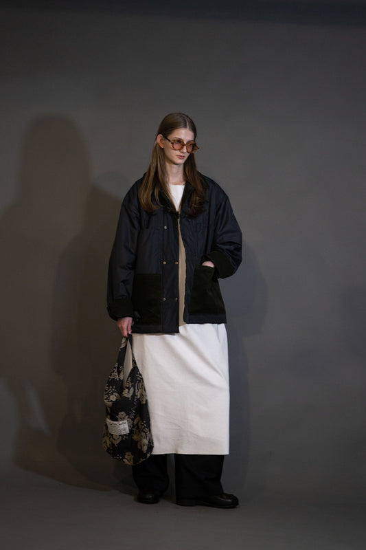 MY BEAUTIFUL LANDLET PADDED NYLON JACKET - CHARCOAL