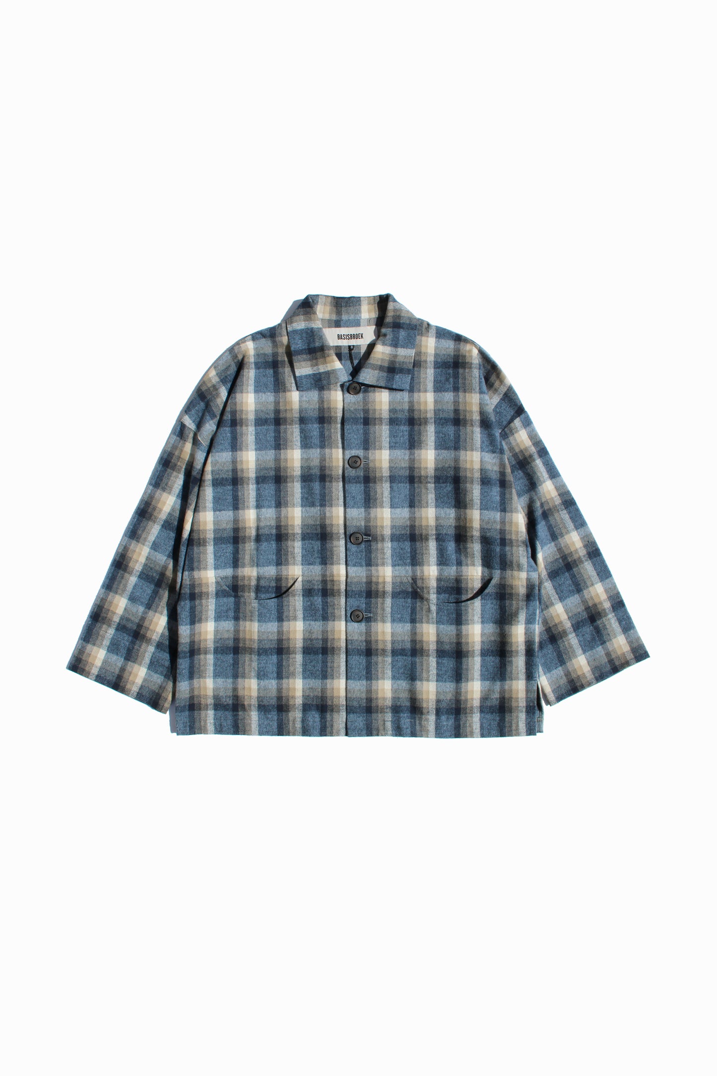 BASISBROEK ESSEN JACKET - BEIGE CHECK / BLUE CHECK