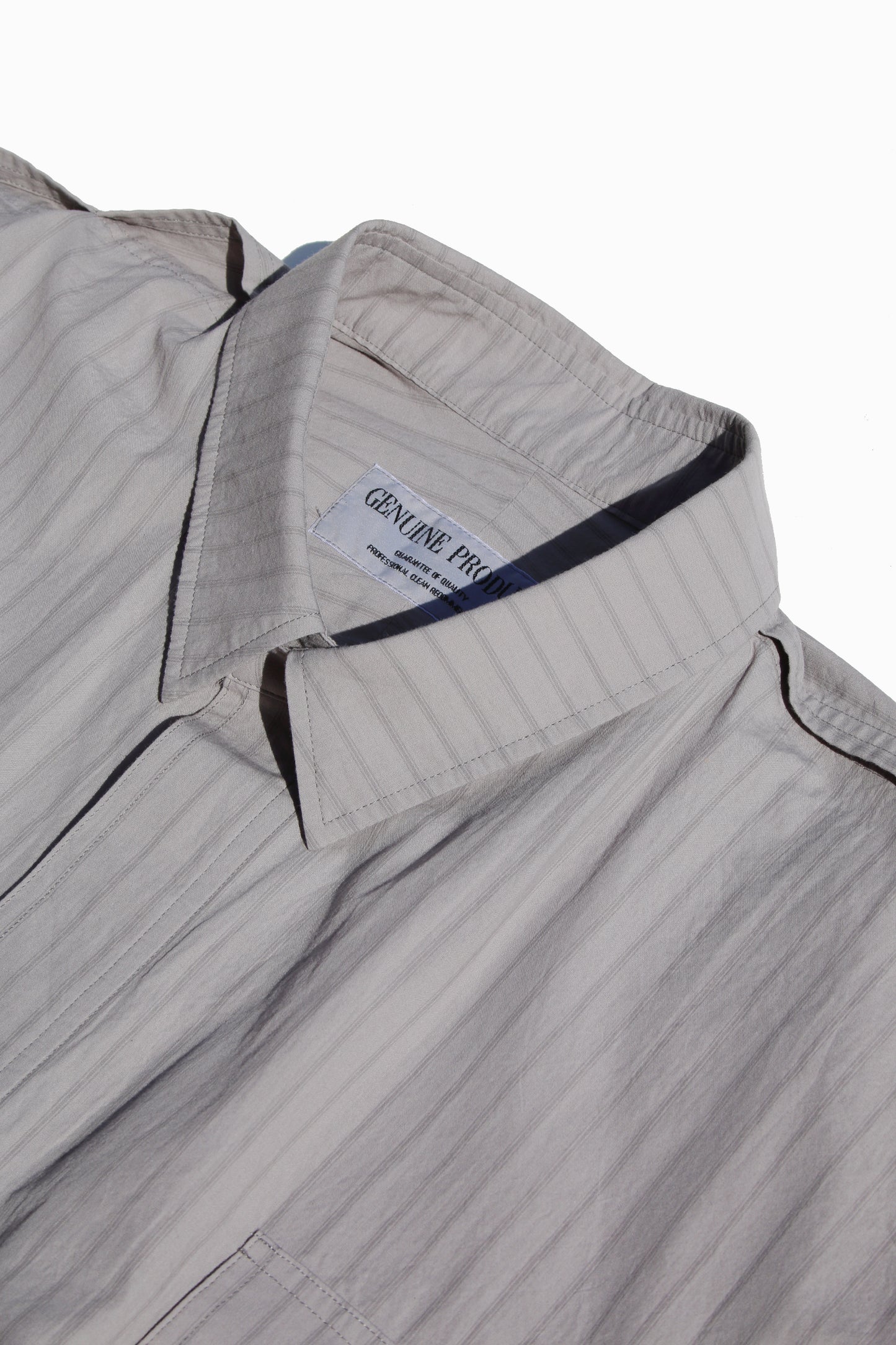 ESSAY DRAPE SHIRT - GREY STRIPE
