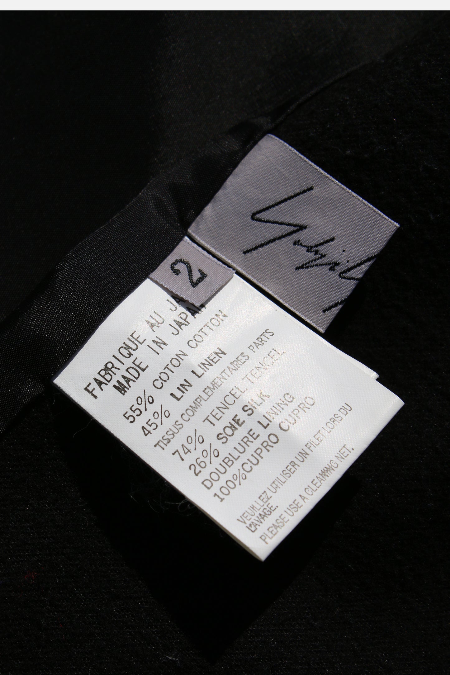 Yohji Yamamoto FEMME WRAP JACKET BLACK