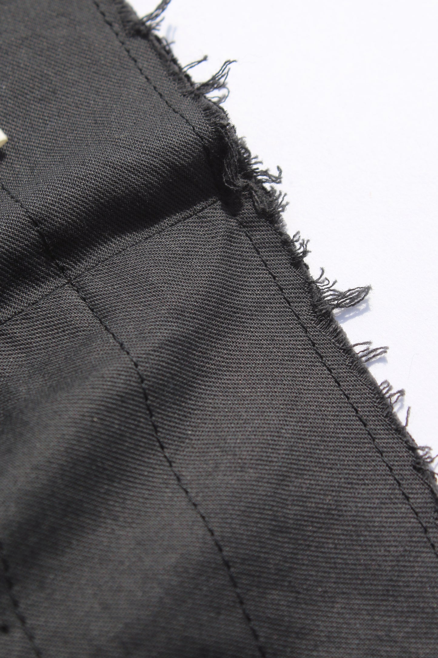 Y's ACETATE STRIPED WRAP PANTS BLACK
