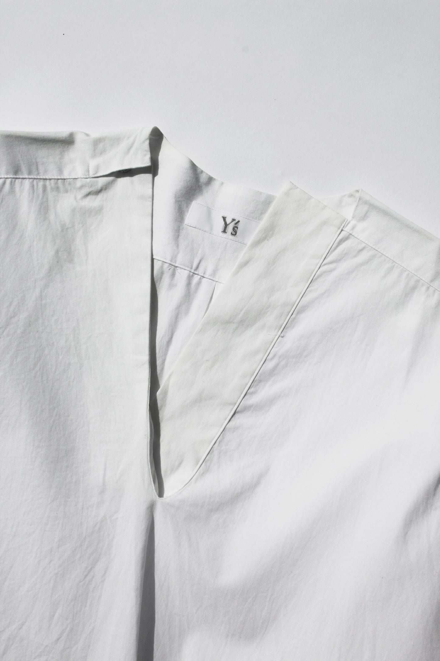 Y's V-NECK PULLOVER SHIRT WHITE