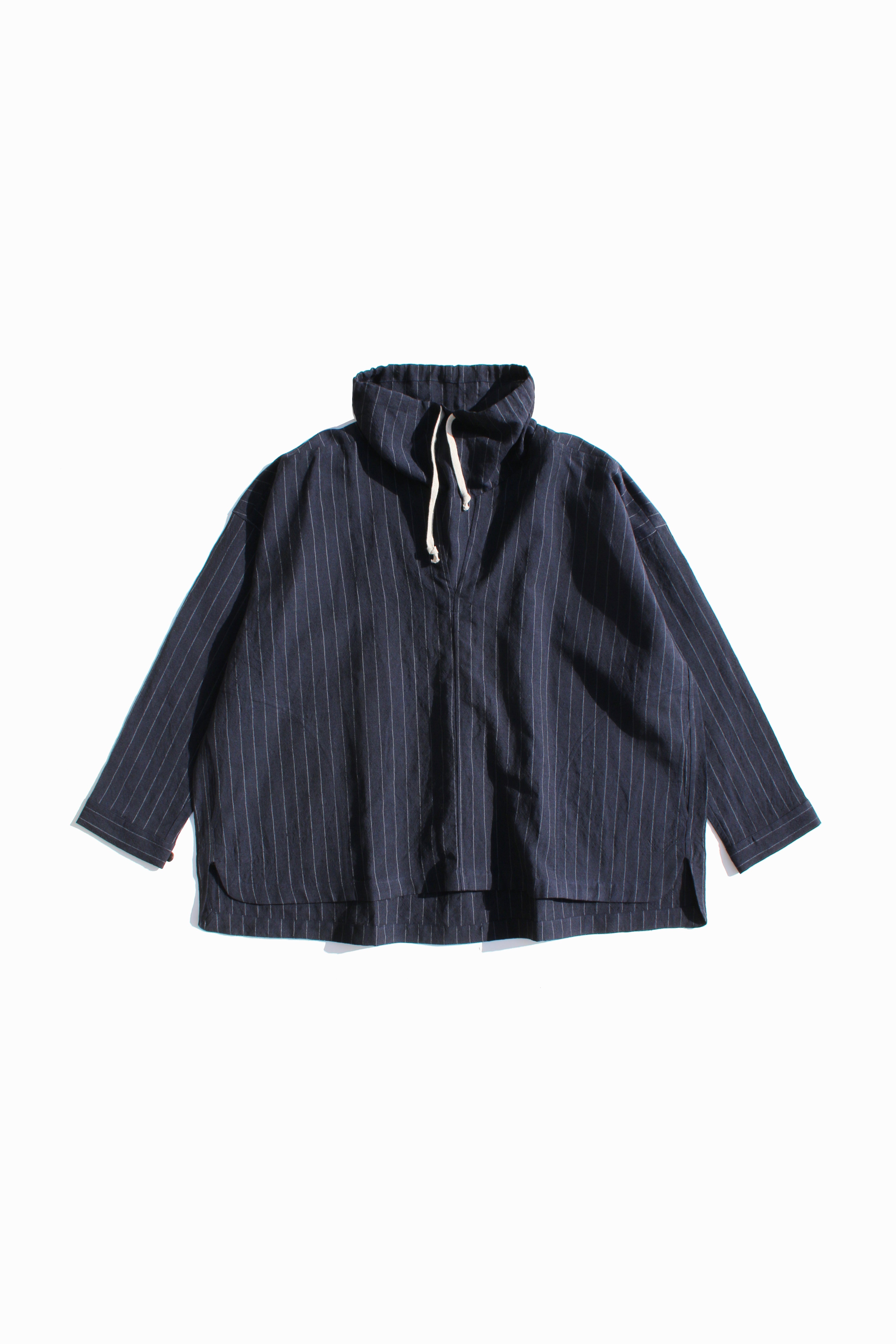 O PROJECT スモックパーカー O PROJECT FINE STRIPED CLOTH STAND NECK PULLOVER – TOYASIDO
