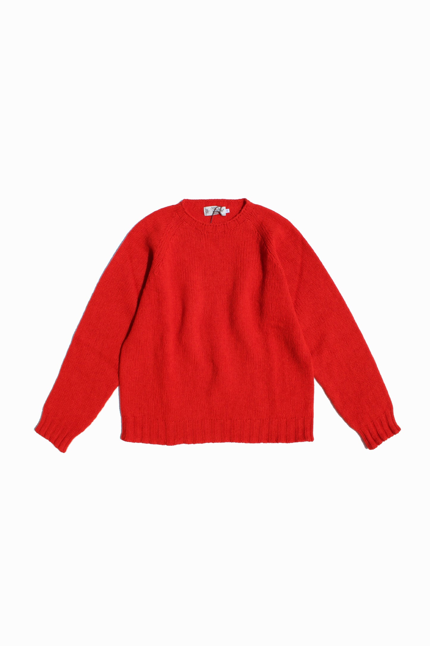 NOR’EASTERLY SCOTLAND II 2PLY RAGLAN CREW KNIT - SCARLET