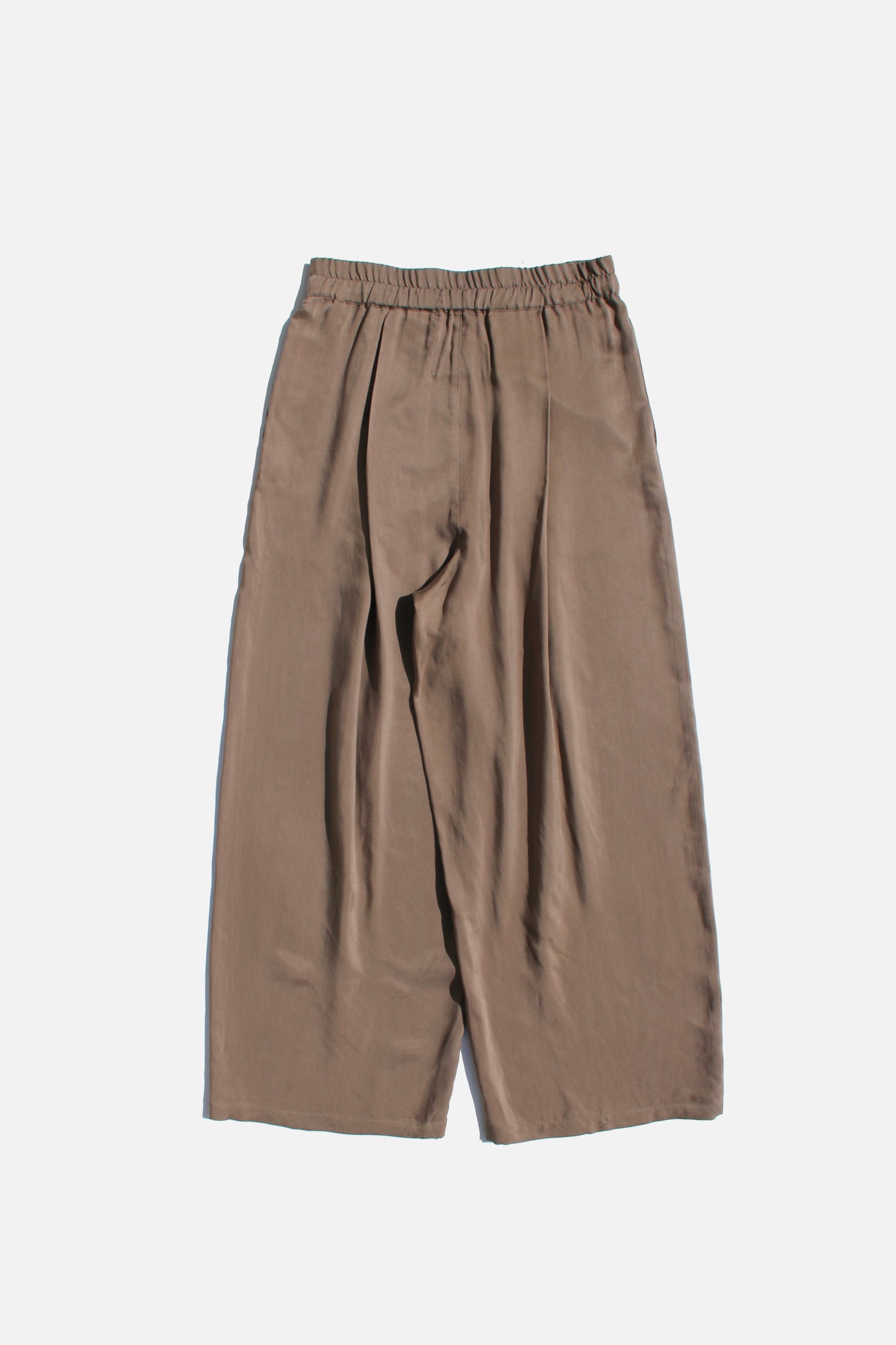 VOAAOV CUPRO TWILL PANTS - BEIGE