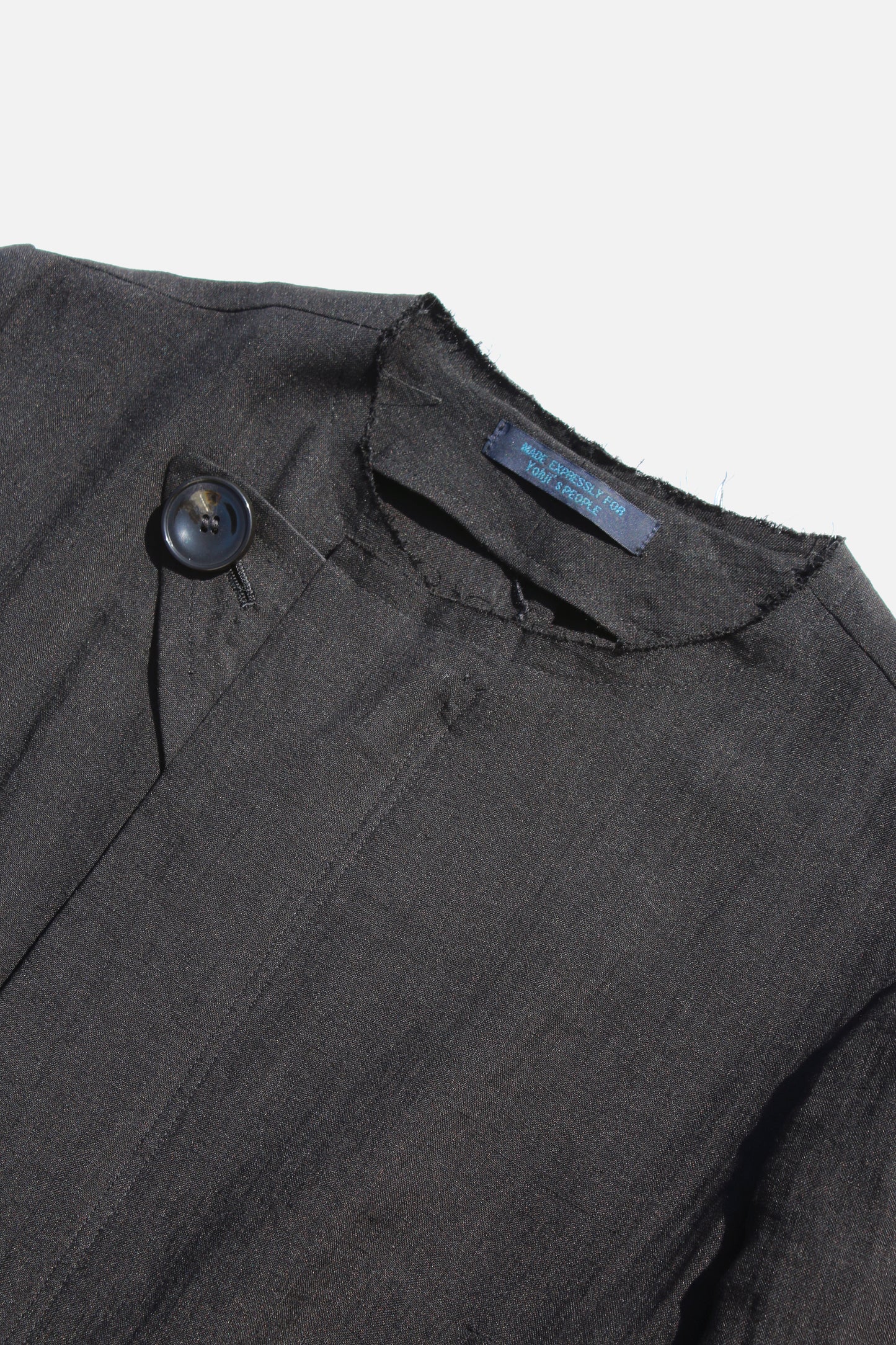 REGULATION Yohji Yamamoto LINEN LONG JACKET BLACK