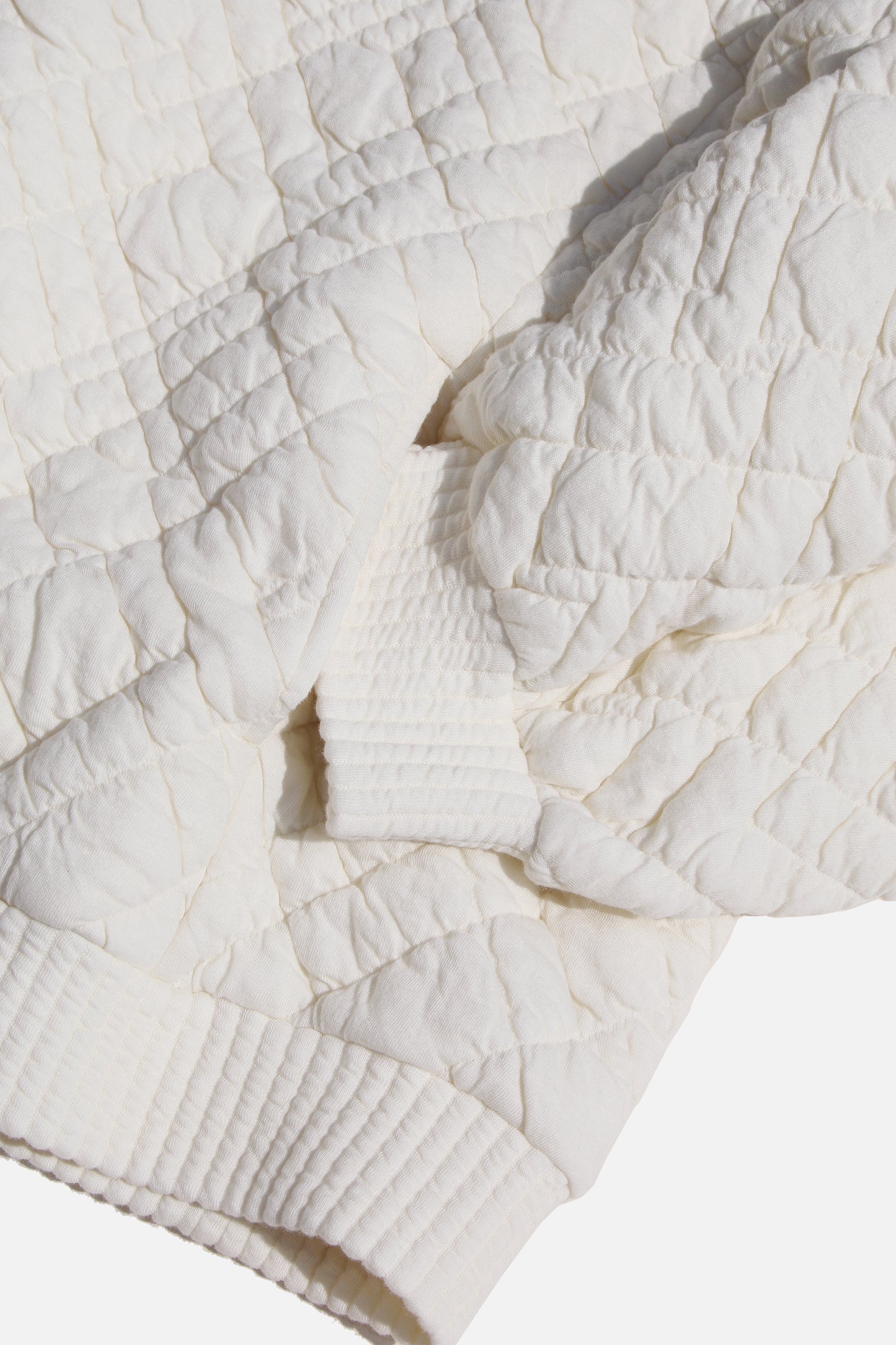 MY BEAUTIFUL LANDLET QUILTED JACQUARD BIG HOODIE - OFF WHITE