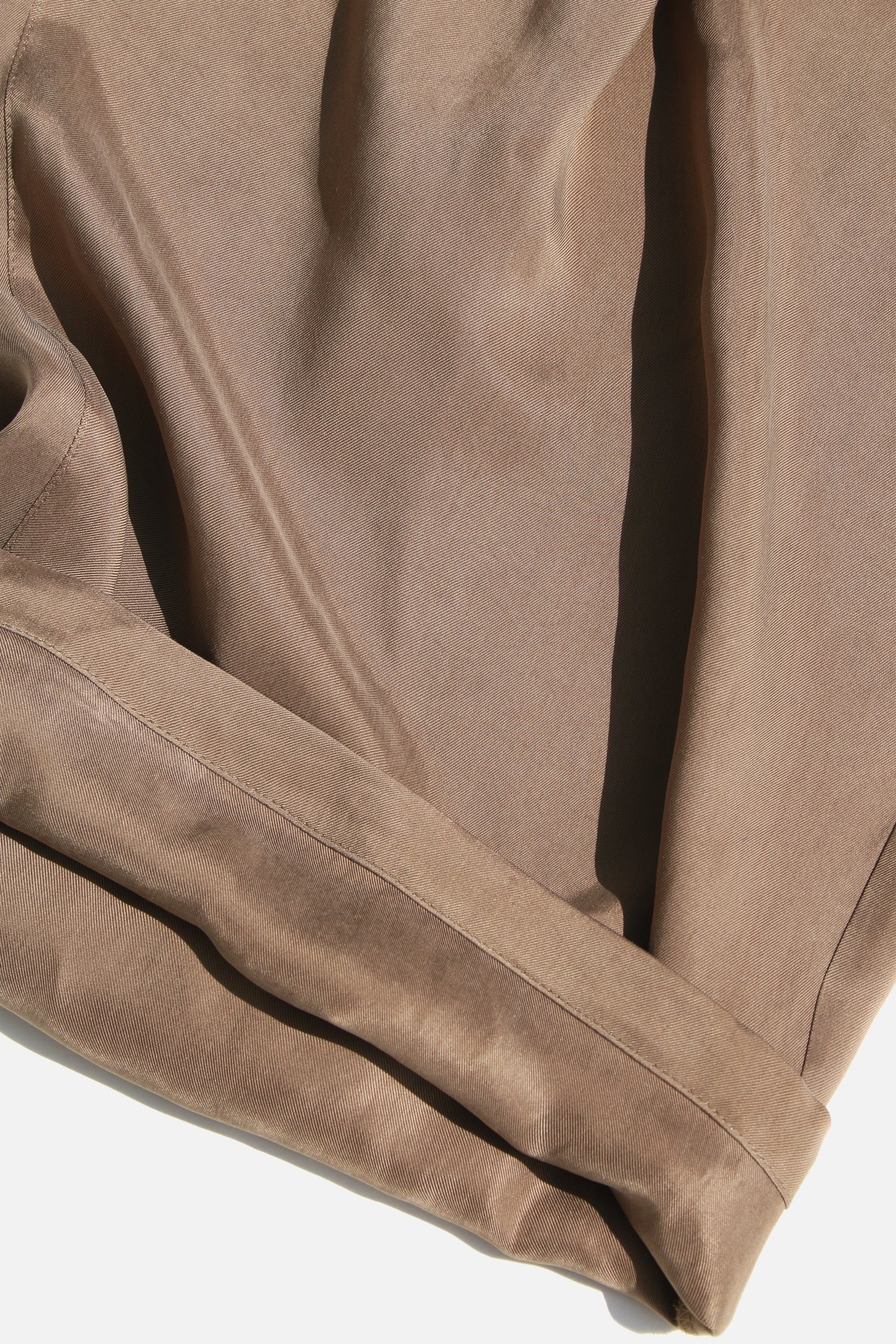 VOAAOV CUPRO TWILL PANTS - BEIGE