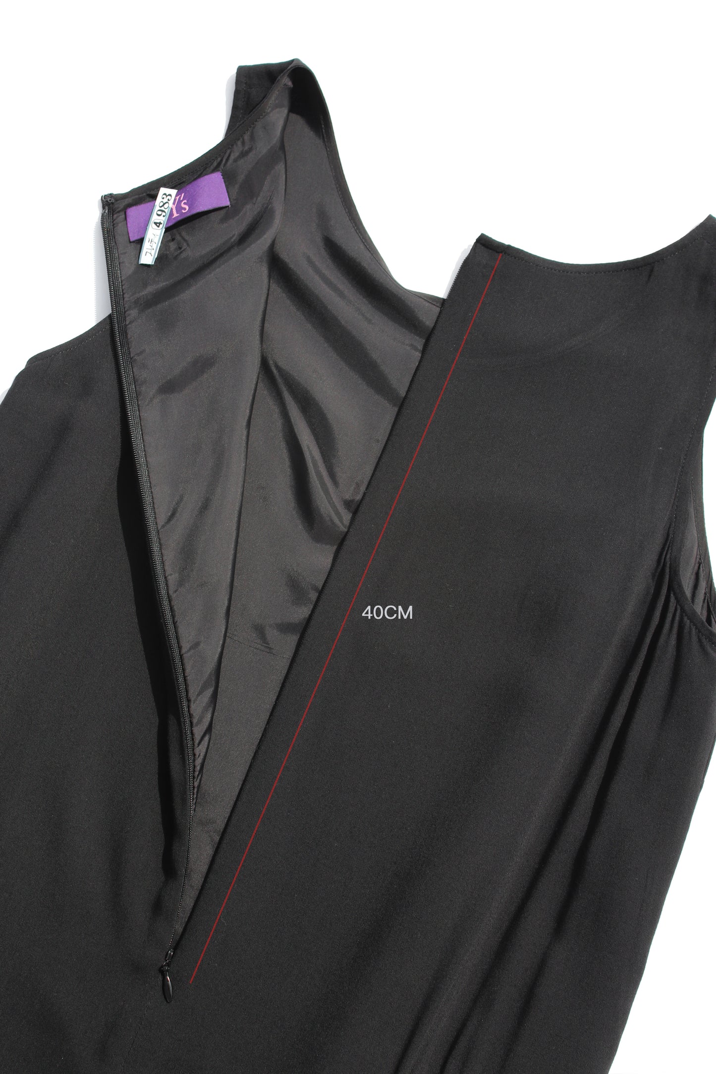 Y's SLEEVELESS LONG DRESS BLACK