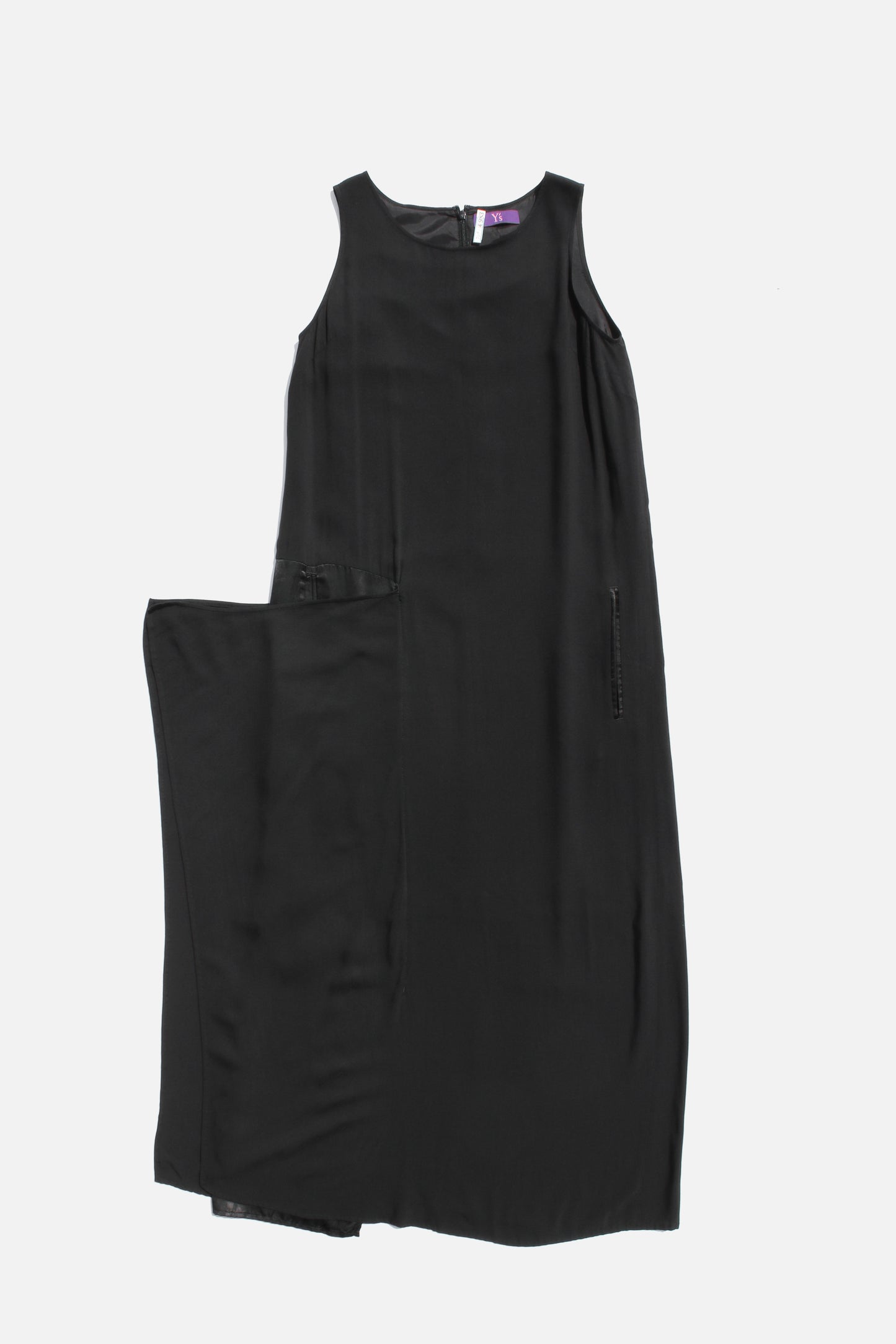 Y's SLEEVELESS LONG DRESS BLACK