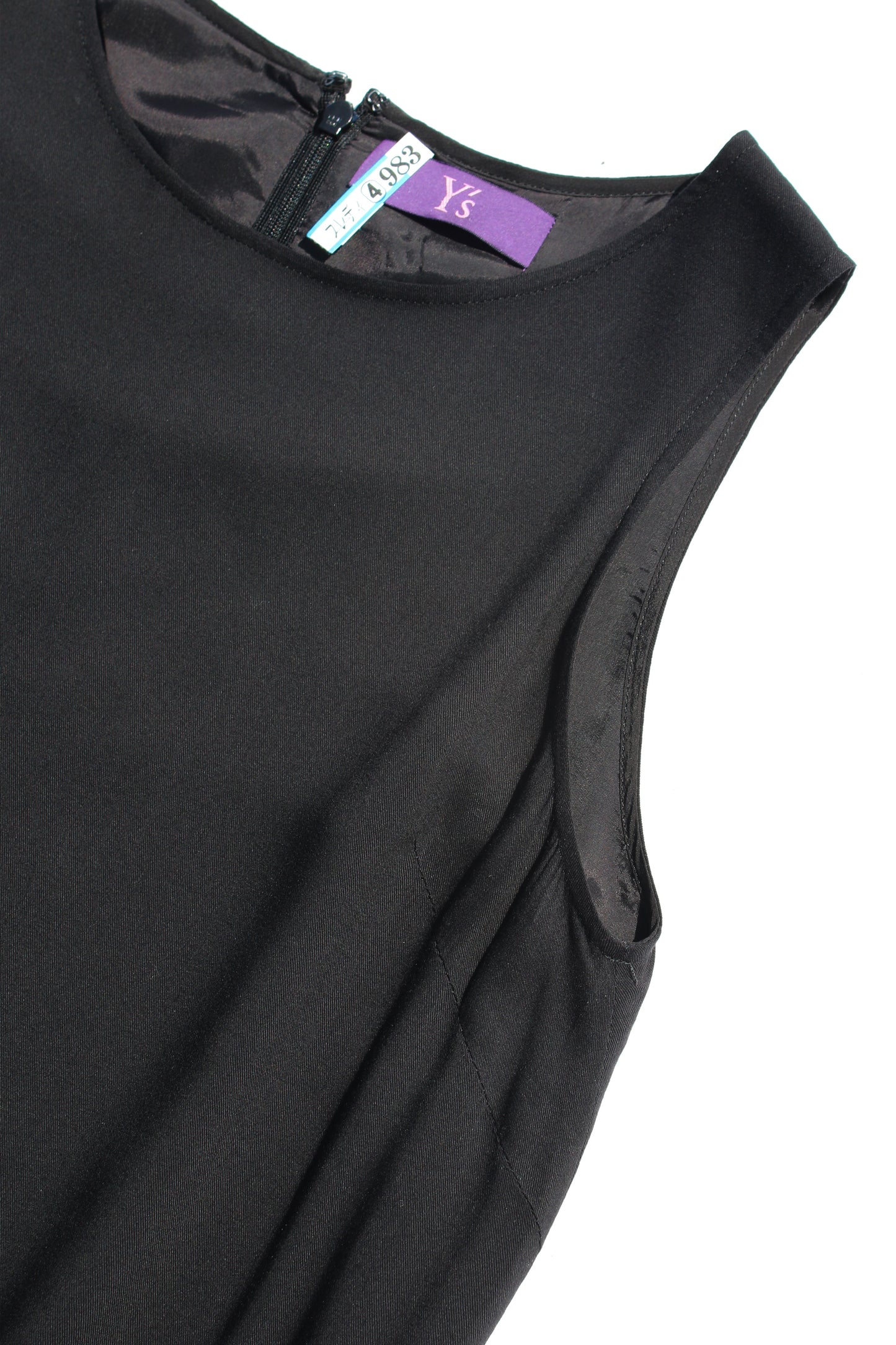 Y's SLEEVELESS LONG DRESS BLACK