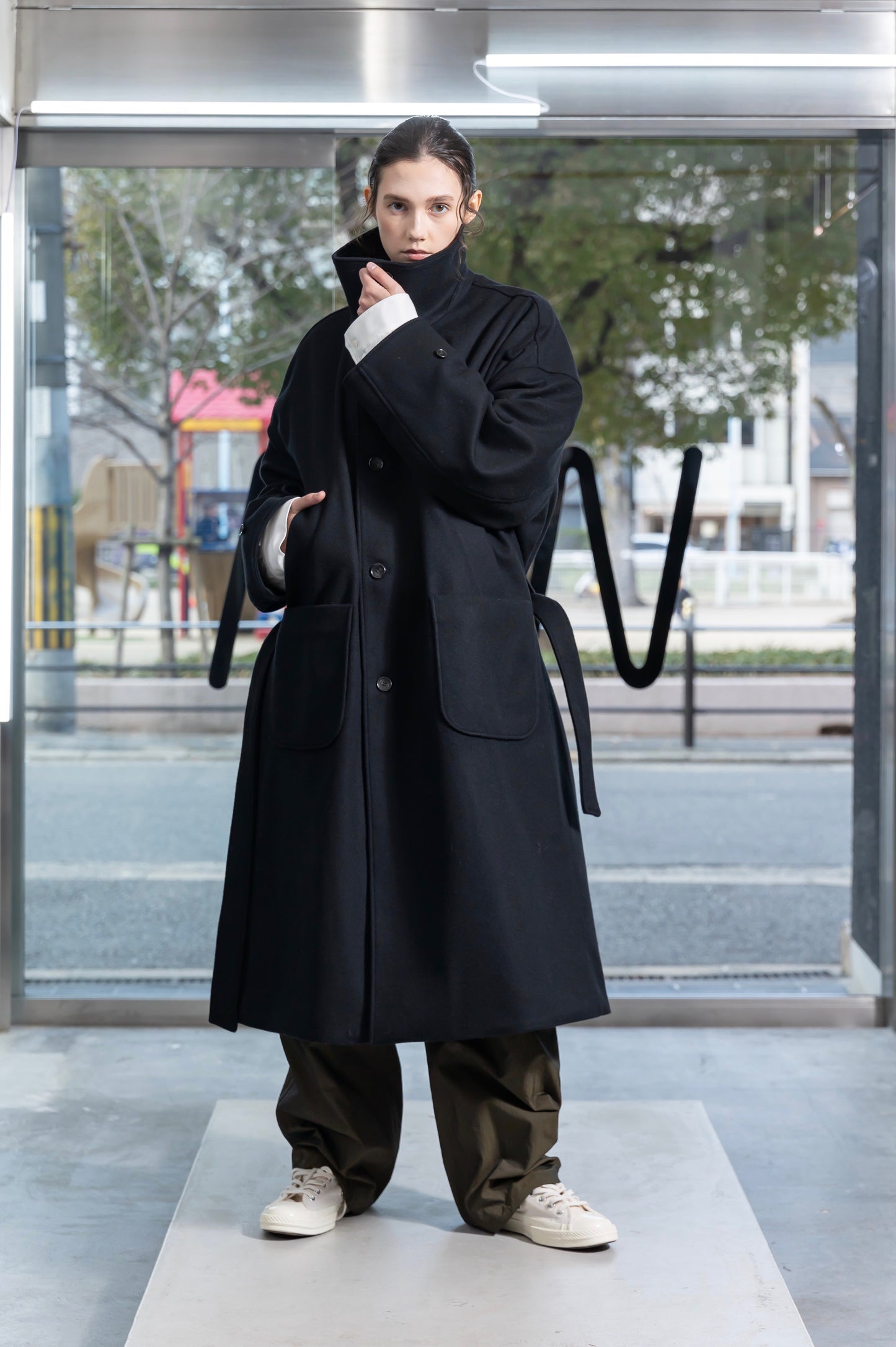 VOAAOV S100 WOOL BEAVER COAT