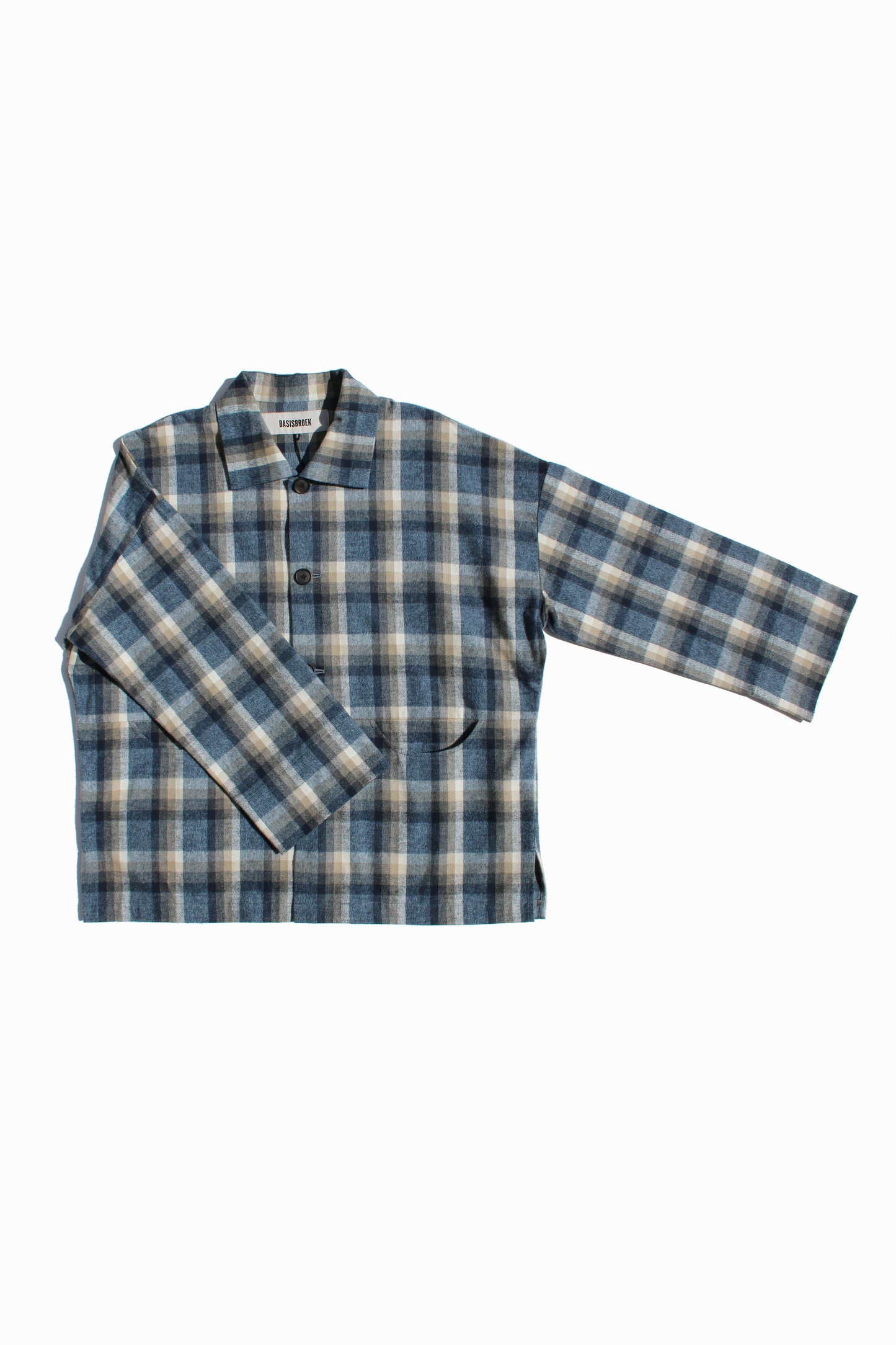 BASISBROEK ESSEN JACKET - BEIGE CHECK / BLUE CHECK