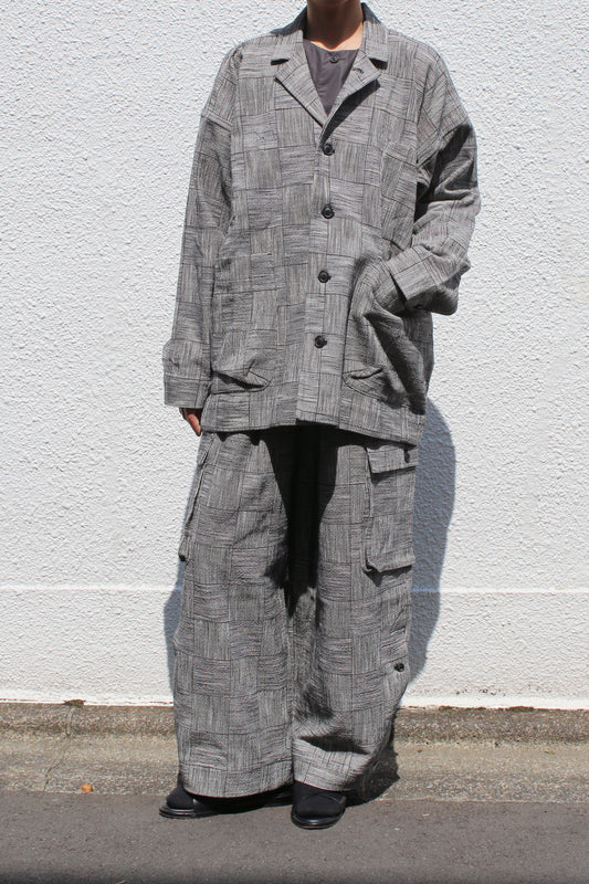 O PROJECT BLOCK STRIPE CLOTH BLAZER