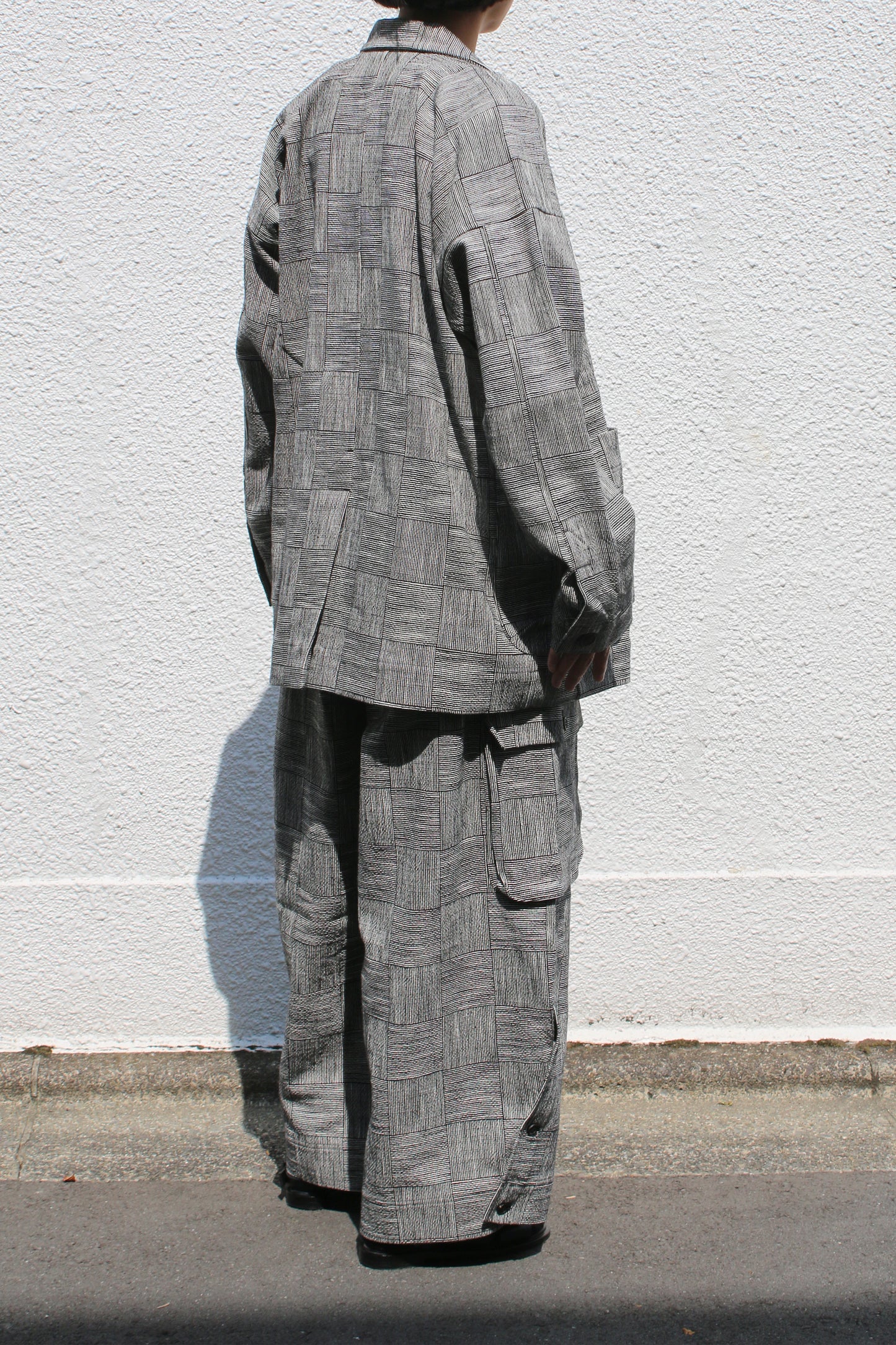 O PROJECT BLOCK STRIPE CLOTH BLAZER