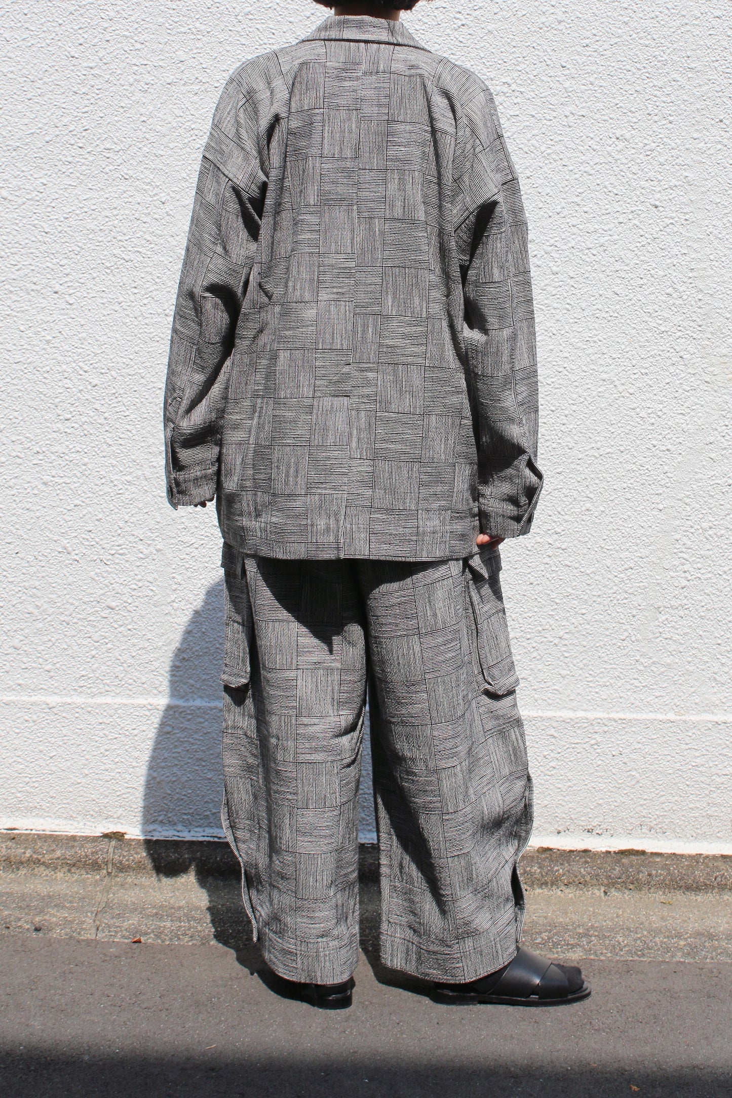 O PROJECT BLOCK STRIPE CLOTH BLAZER