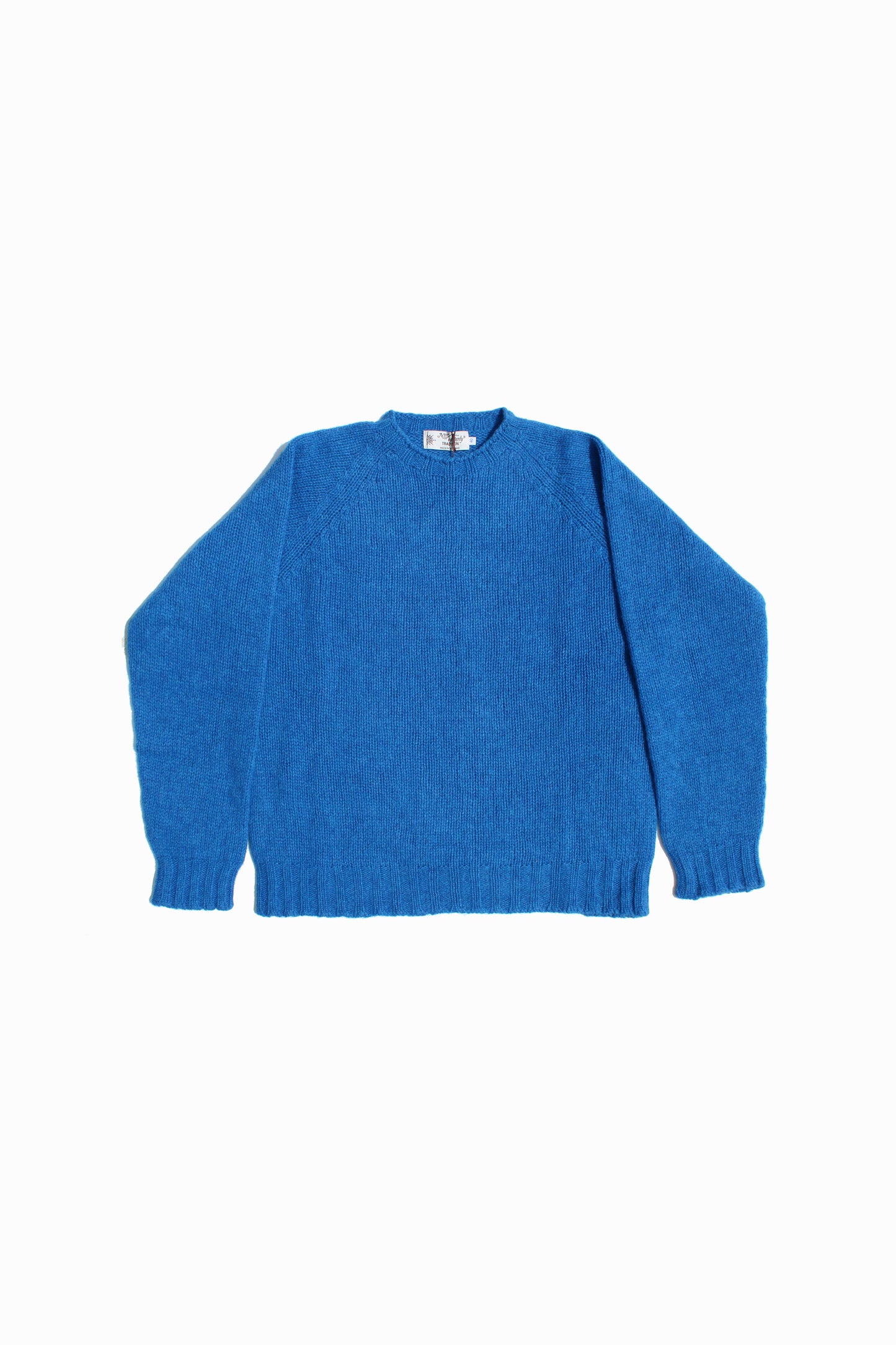 NOR’EASTERLY SCOTLAND II 2PLY RAGLAN CREW KNIT - NEW BRIGHT BLUE