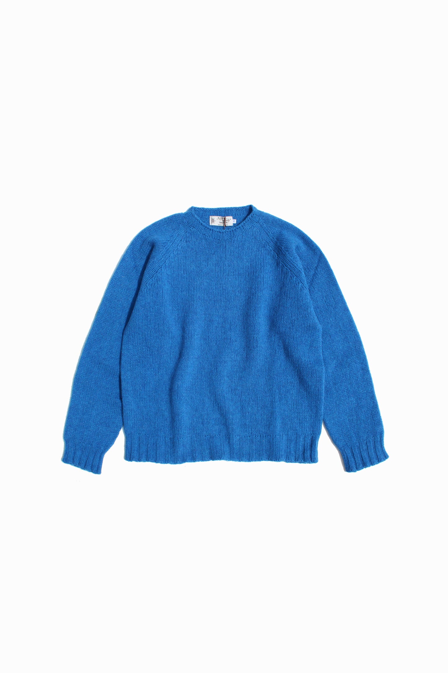 NOR’EASTERLY SCOTLAND II 2PLY RAGLAN CREW KNIT - NEW BRIGHT BLUE