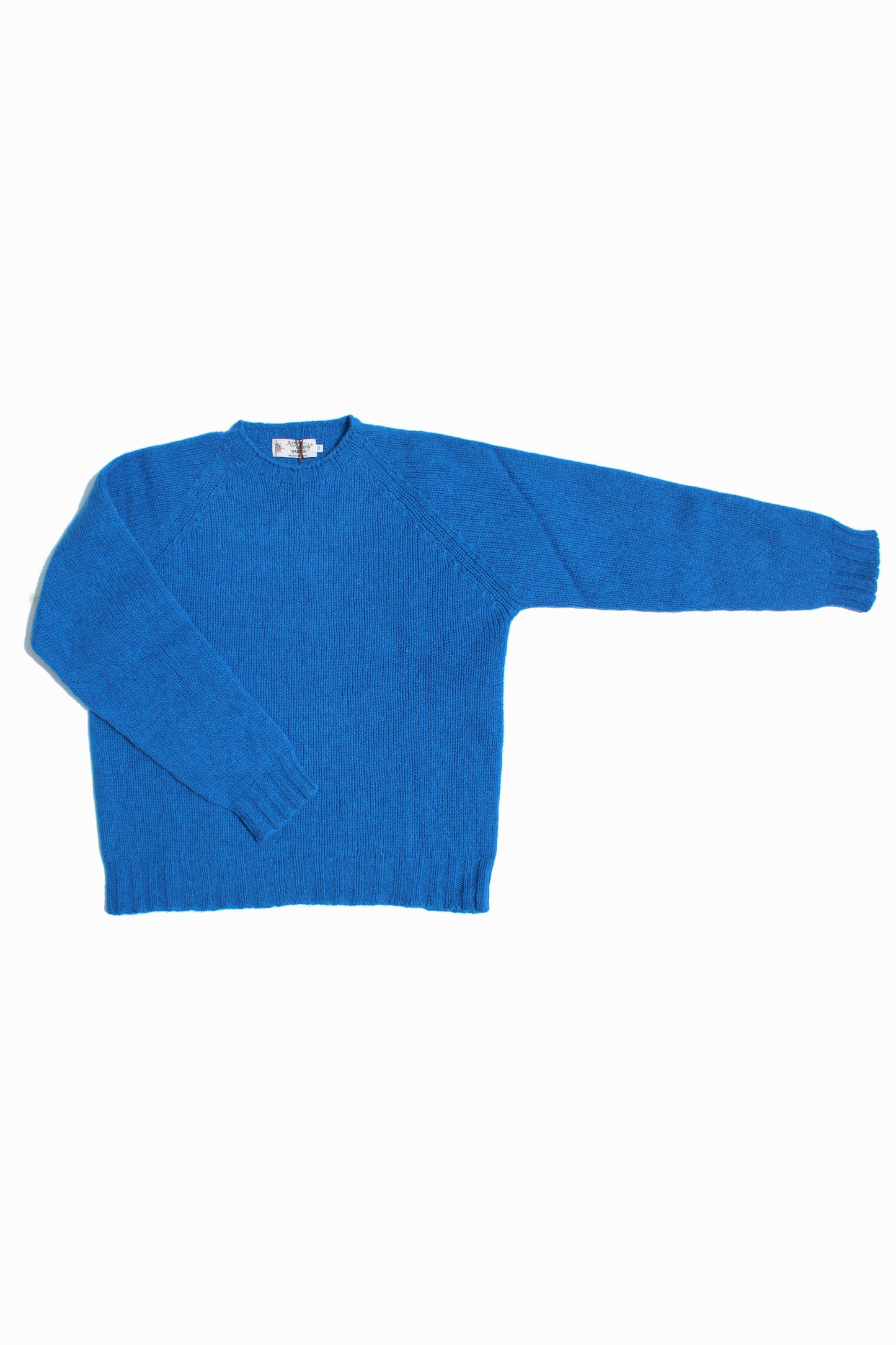 NOR’EASTERLY SCOTLAND II 2PLY RAGLAN CREW KNIT - NEW BRIGHT BLUE