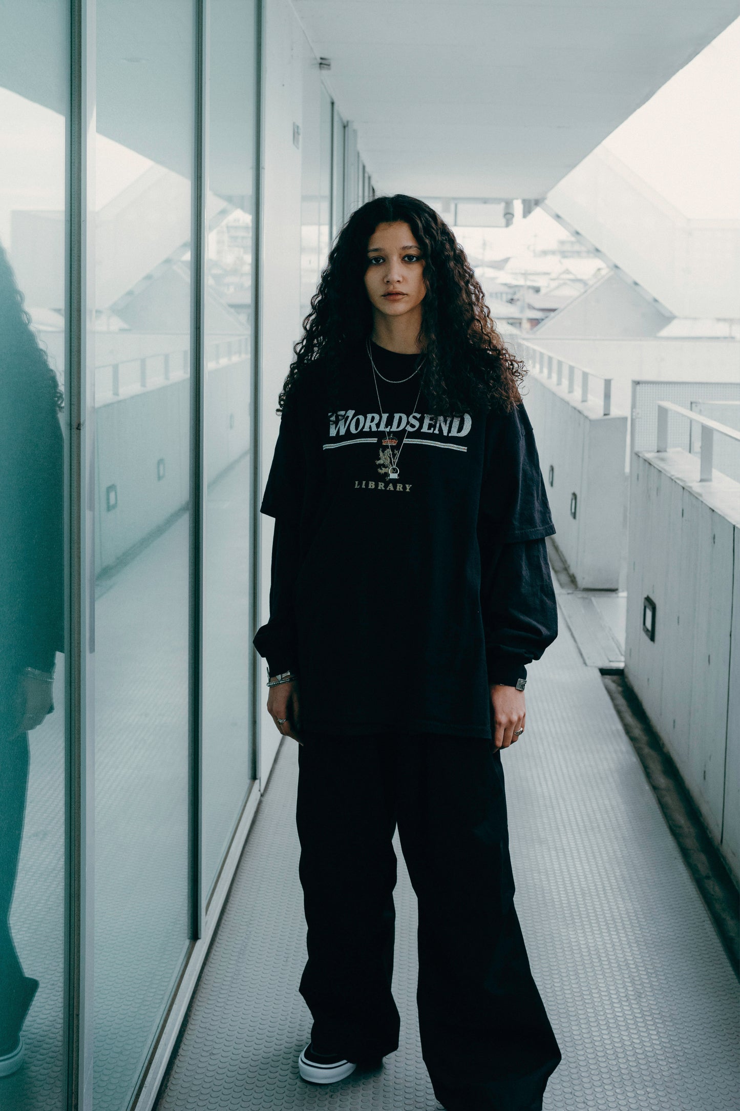 ESSAY LAYERED OVERSIZE LONG T-SHIRT - WORLDSEND
