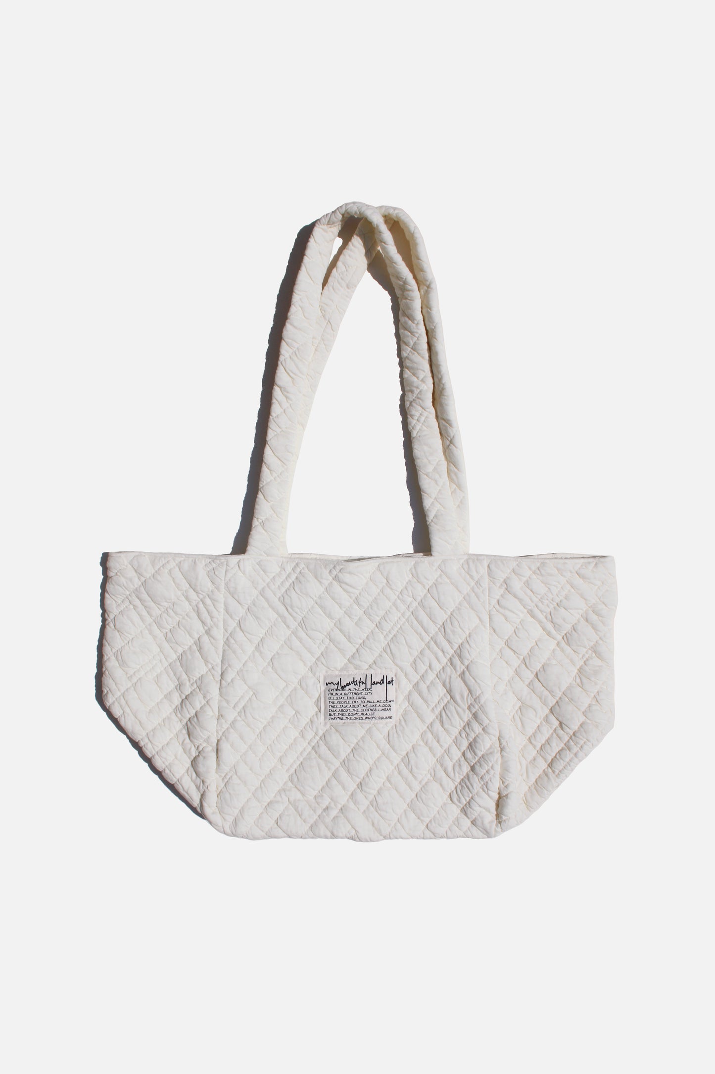 MY BEAUTIFUL LANDLET QUILTED JACQUARD BAG - OFF WHITE