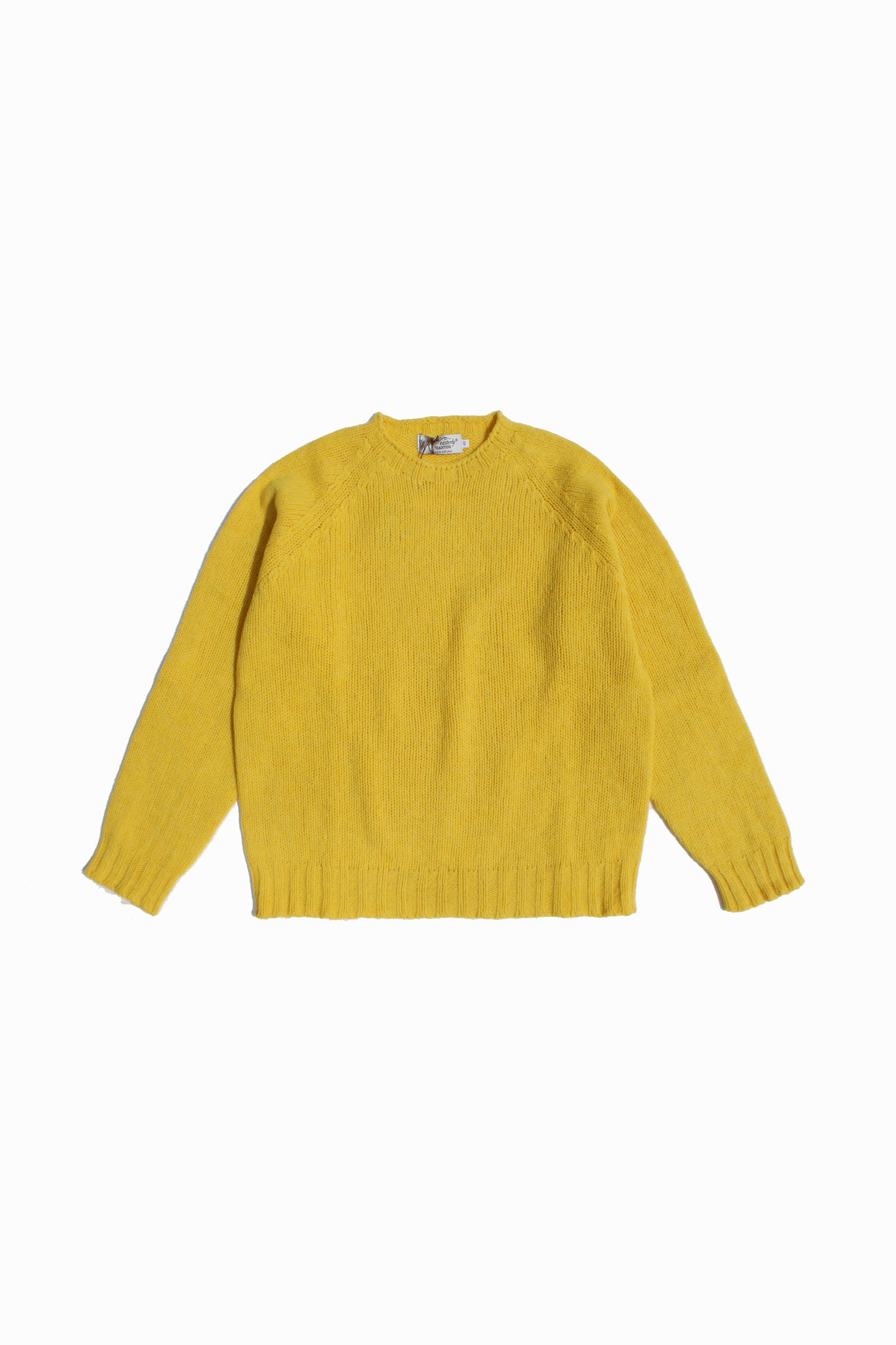 NOR’EASTERLY SCOTLAND II 2PLY RAGLAN CREW KNIT - GORSE FLOWER