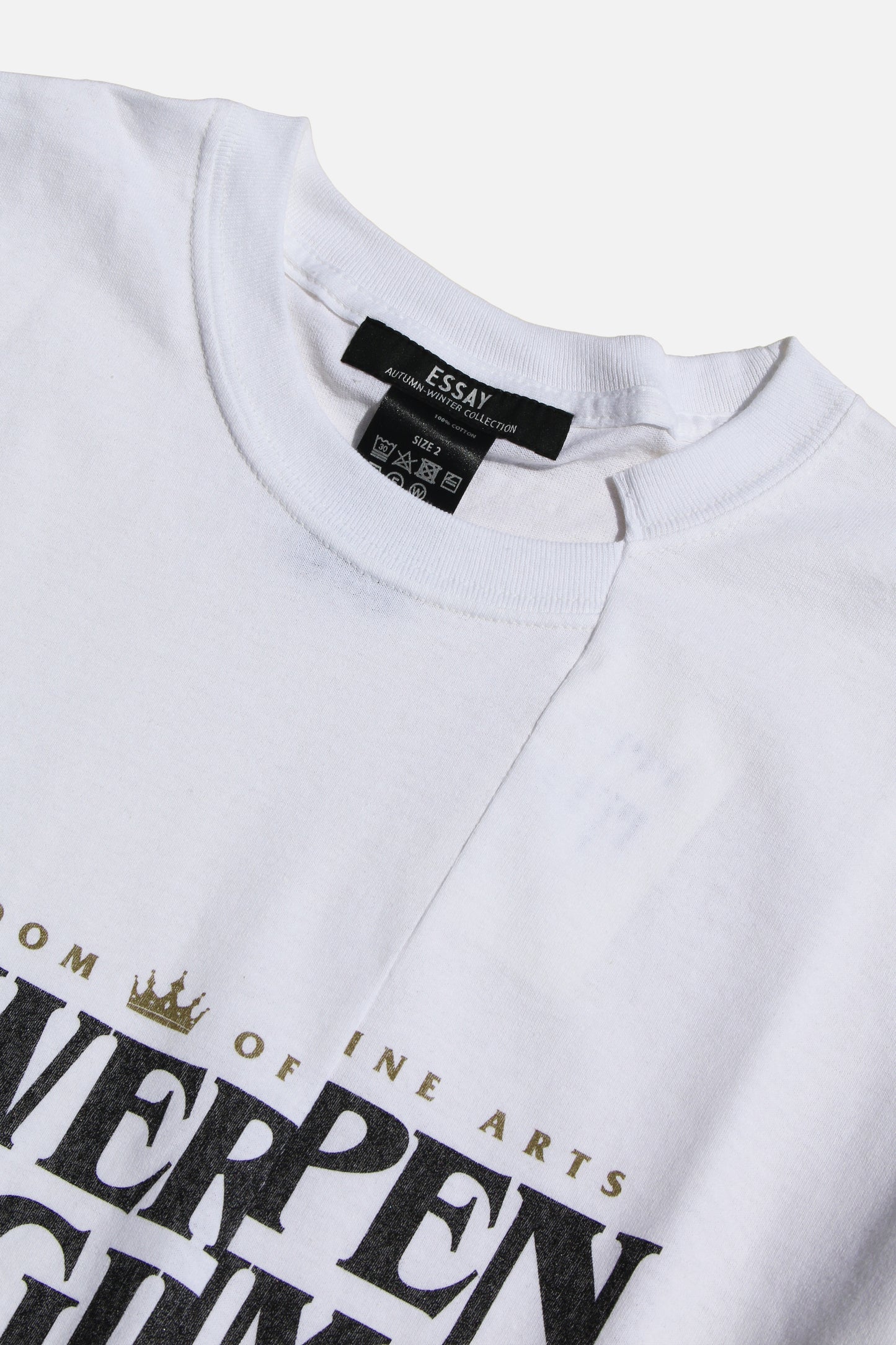 ESSAY CUT UP LONG LAYER T-SHIRT - ANTWERPEN WHITE