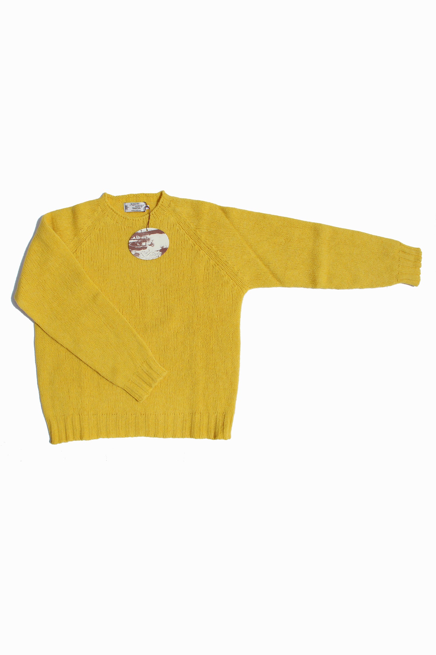NOR’EASTERLY SCOTLAND II 2PLY RAGLAN CREW KNIT - GORSE FLOWER