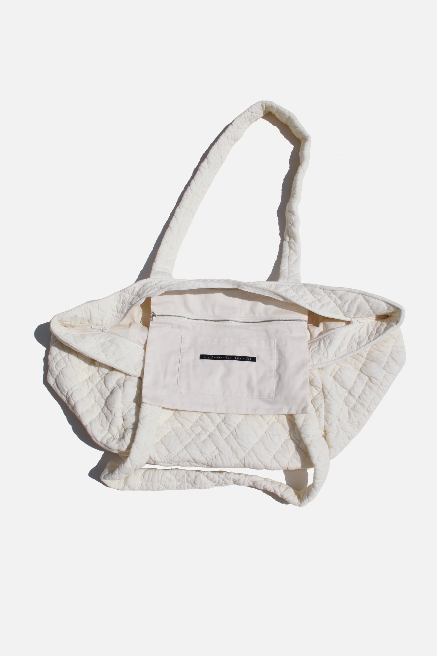 MY BEAUTIFUL LANDLET QUILTED JACQUARD BAG - OFF WHITE