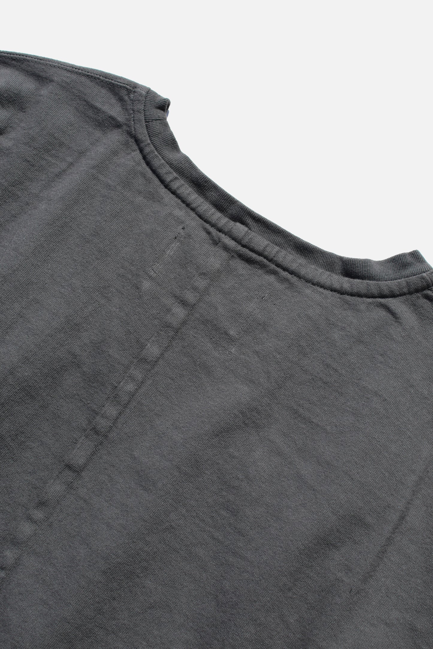 VOAAOV HEAVY JERSEY GARMENT DYE CREW NECK PULLOVER - CHARCOAL