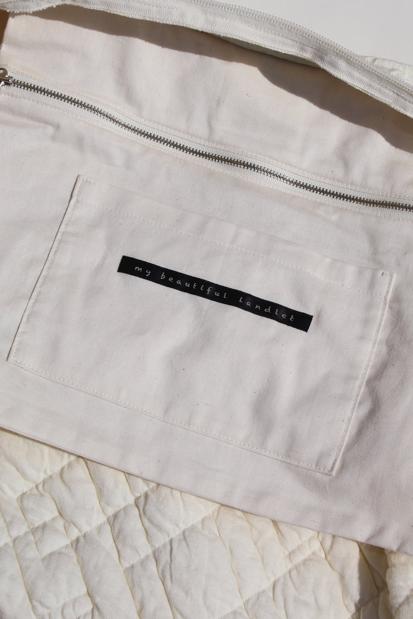 MY BEAUTIFUL LANDLET QUILTED JACQUARD BAG - OFF WHITE