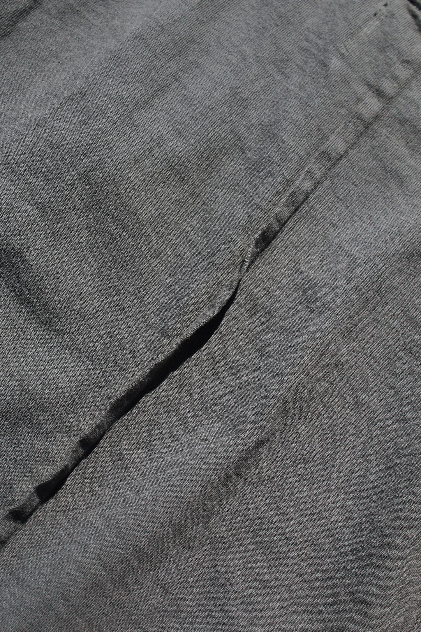 VOAAOV HEAVY JERSEY GARMENT DYE CREW NECK PULLOVER - CHARCOAL