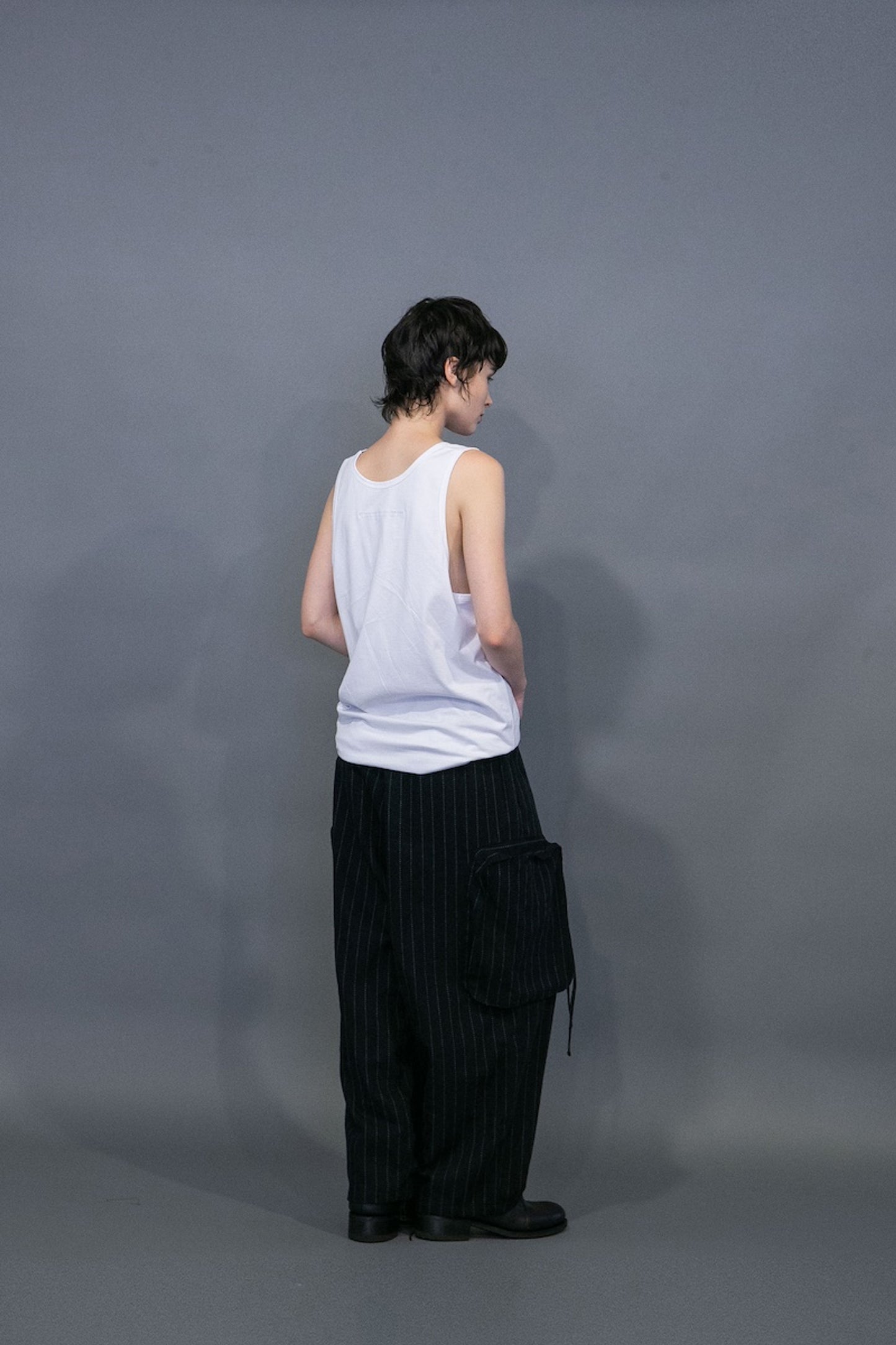 MY BEAUTIFUL LANDLET DOBBYSTRIPE HERRINGBONE CARGO PANTS