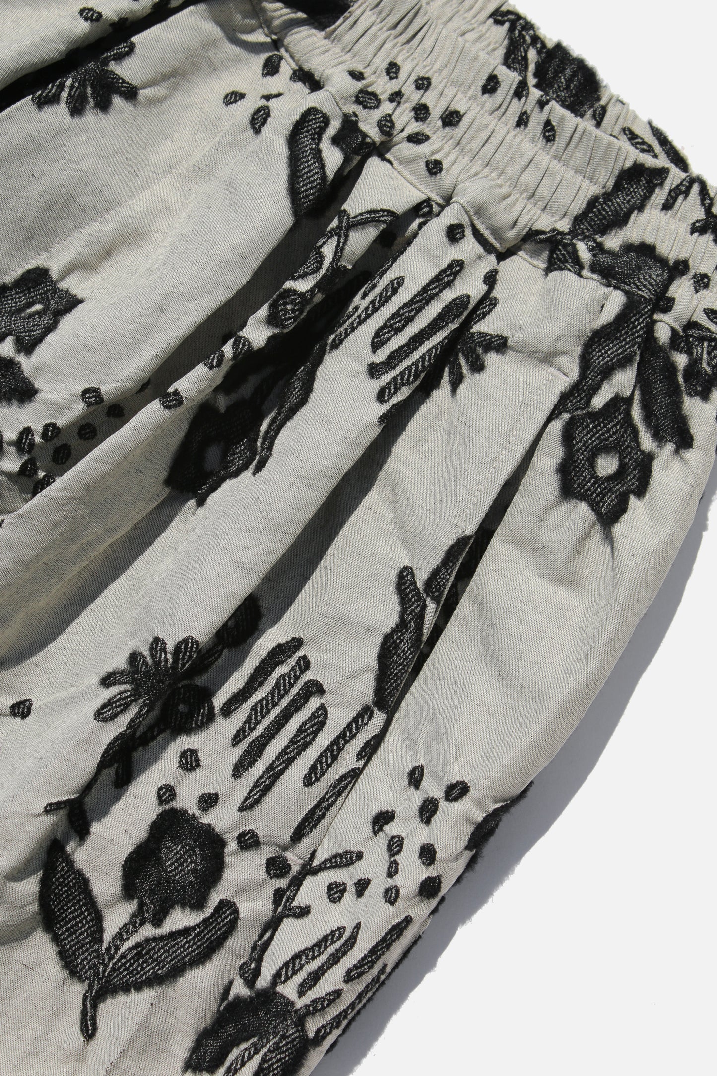 MY BEAUTIFUL LANDLET ORIGINAL FLOWER JACQUARD EASY PANTS - BEIGE