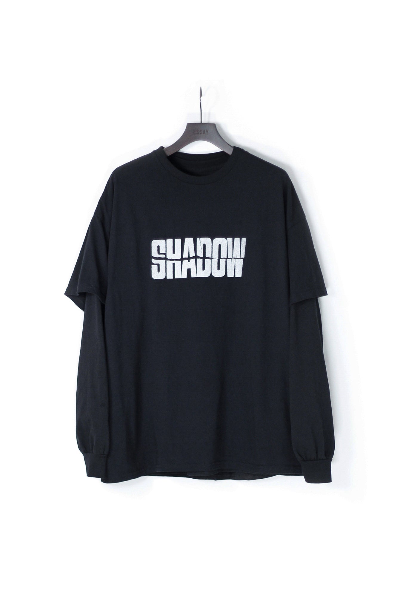 ESSAY LAYERED OVERSIZE LONG T-SHIRT - SHADOW