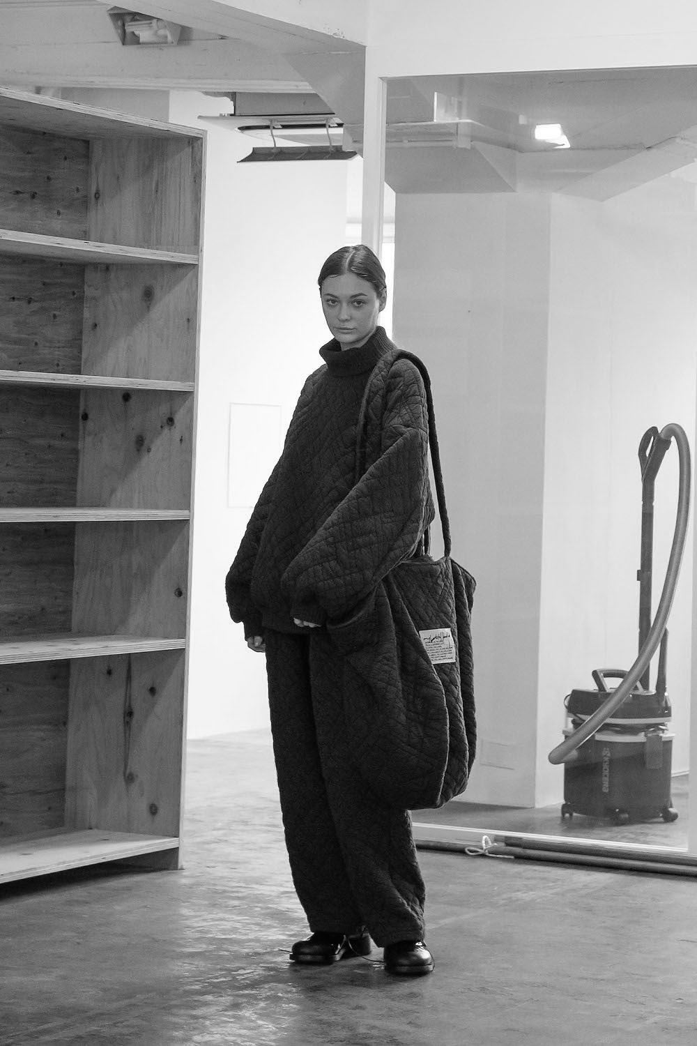 MY BEAUTIFUL LANDLET QUILTED JACQUARD BAG - BLACK