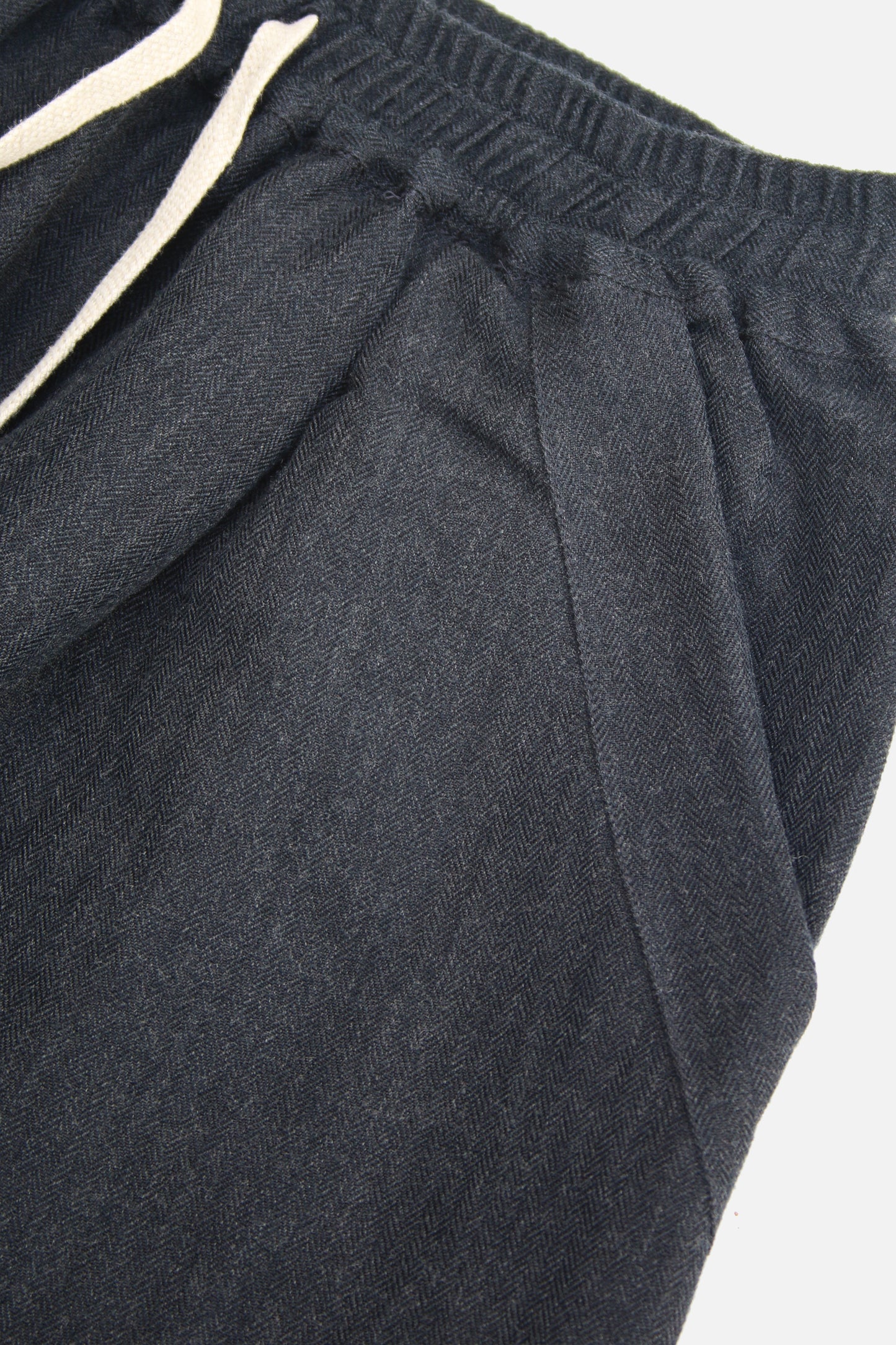 O PROJECT FINE HERRINGBONE EASY WIDE PANTS