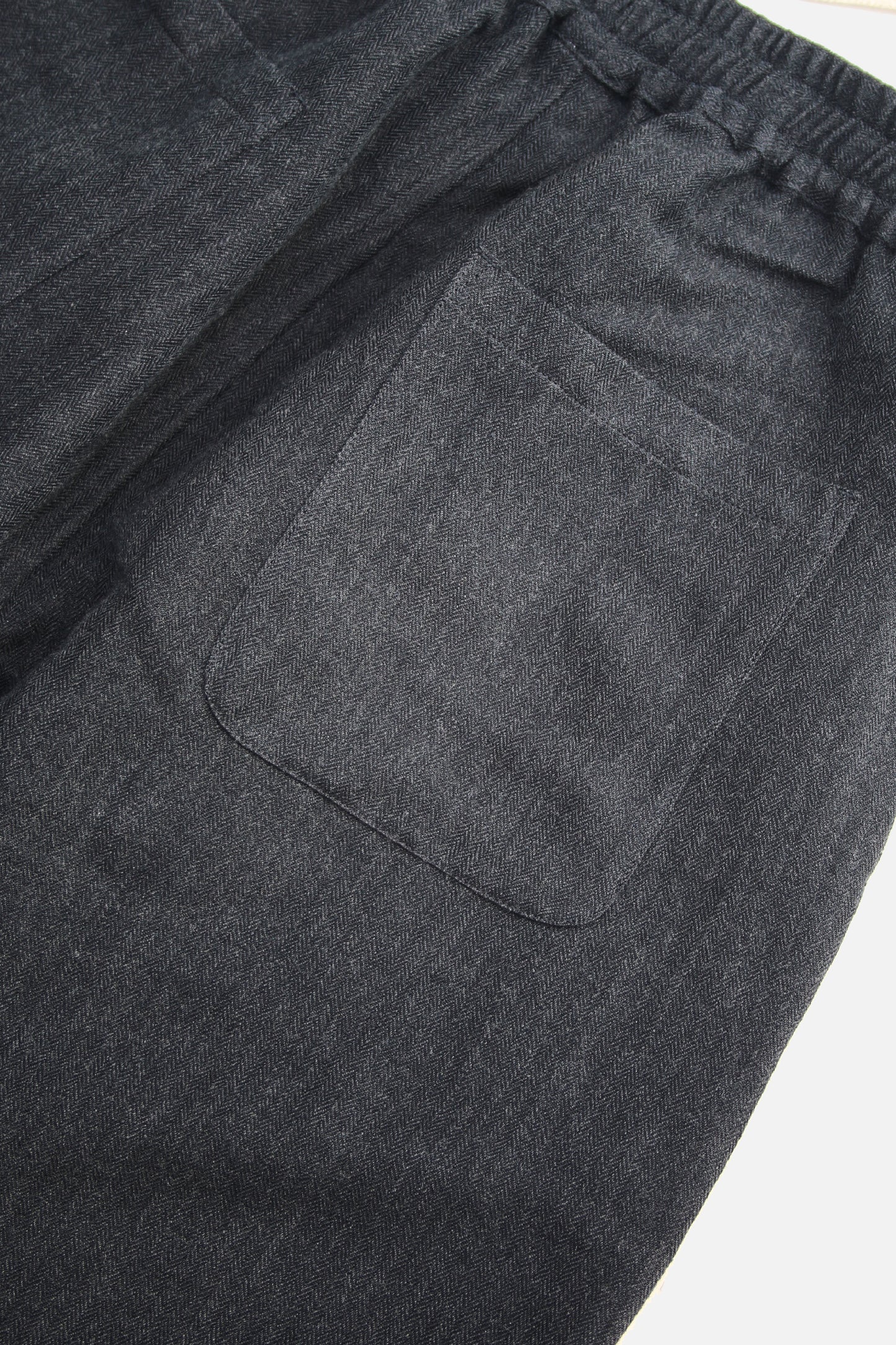 O PROJECT FINE HERRINGBONE EASY WIDE PANTS