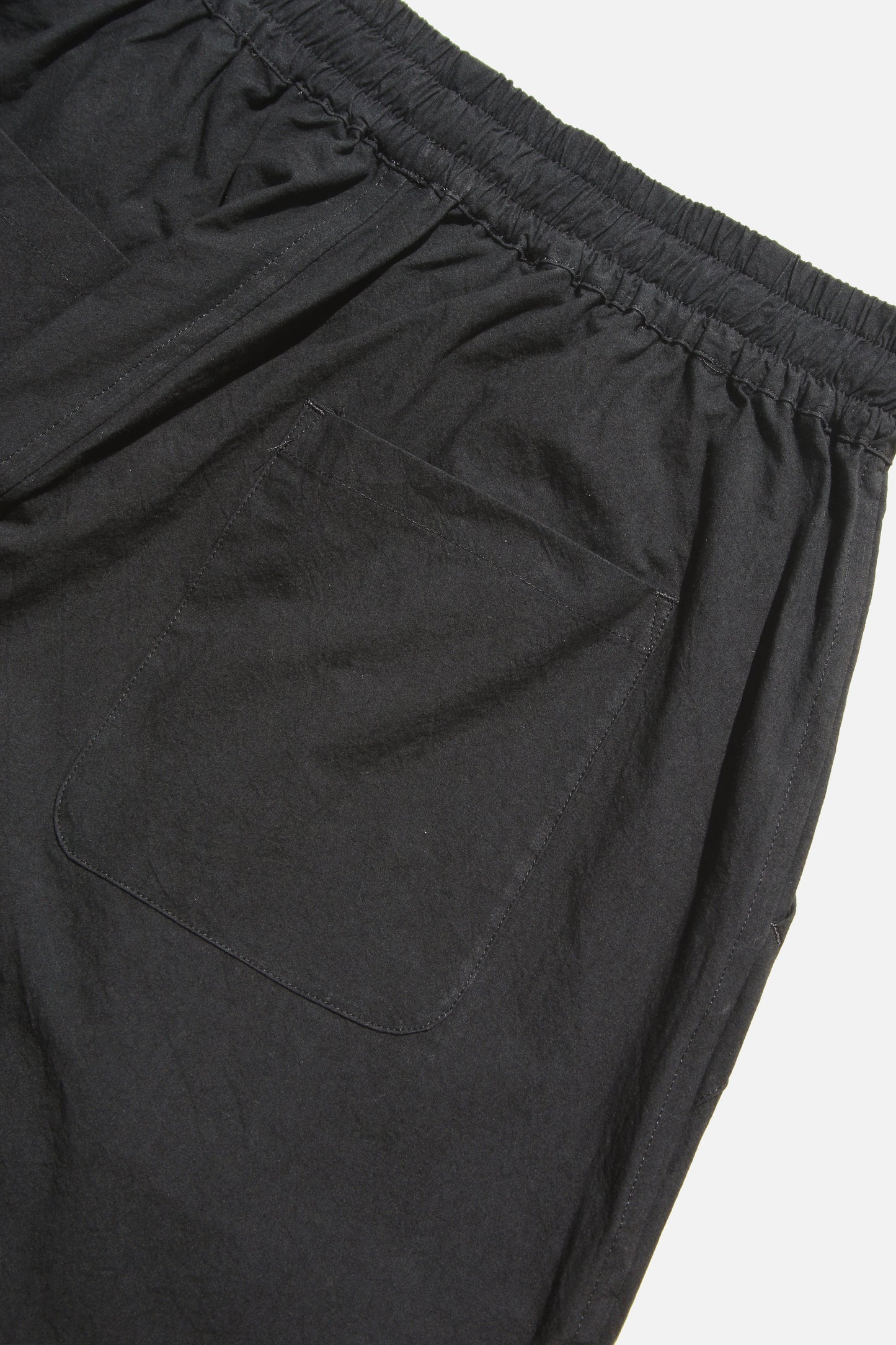 O PROJECT WASHED DENSE CLOTH EASY WIDE PANTS - BLACK