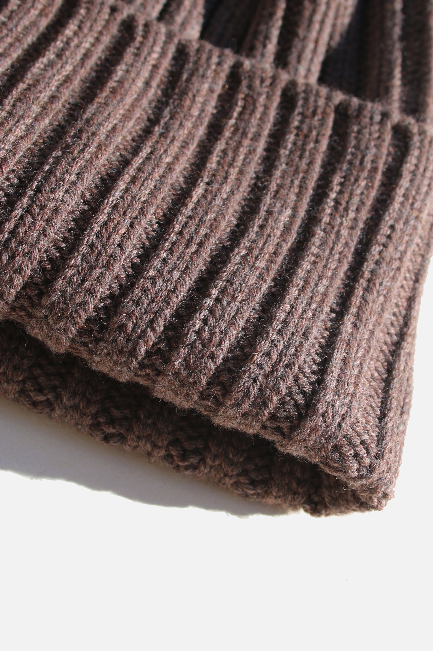 VOAAOV KNIT BEANIE - BROWN