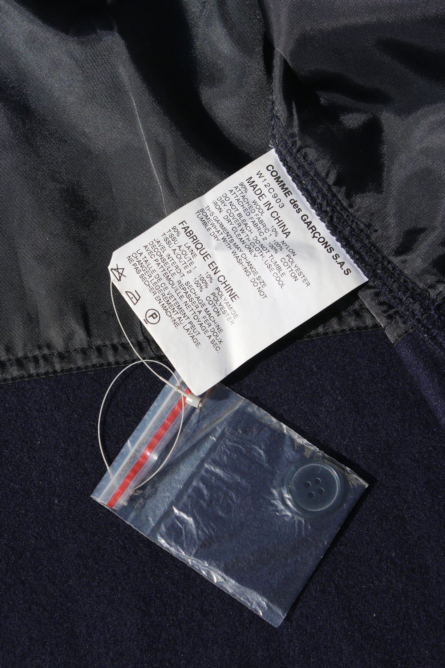 COMME des GARÇONS COMME des GARÇONS OPEN-ARM LONG COAT NAVY