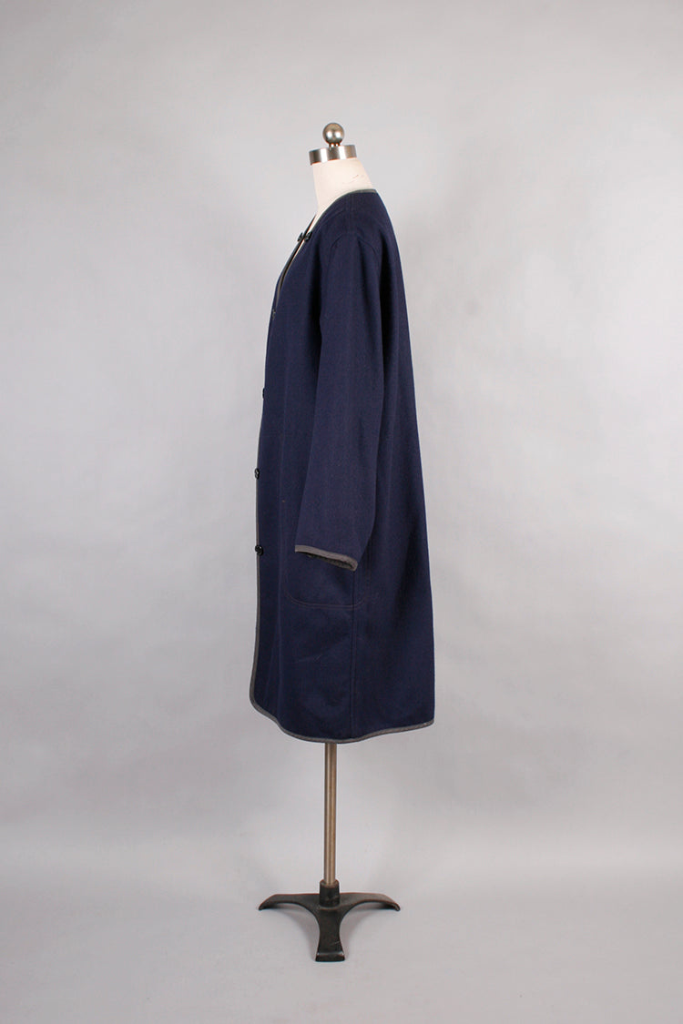 COMME des GARÇONS COMME des GARÇONS OPEN-ARM LONG COAT NAVY