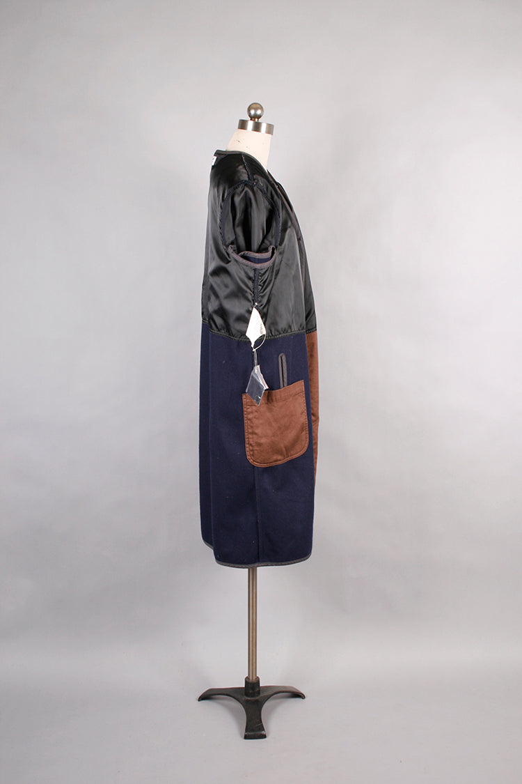 COMME des GARÇONS COMME des GARÇONS OPEN-ARM LONG COAT NAVY