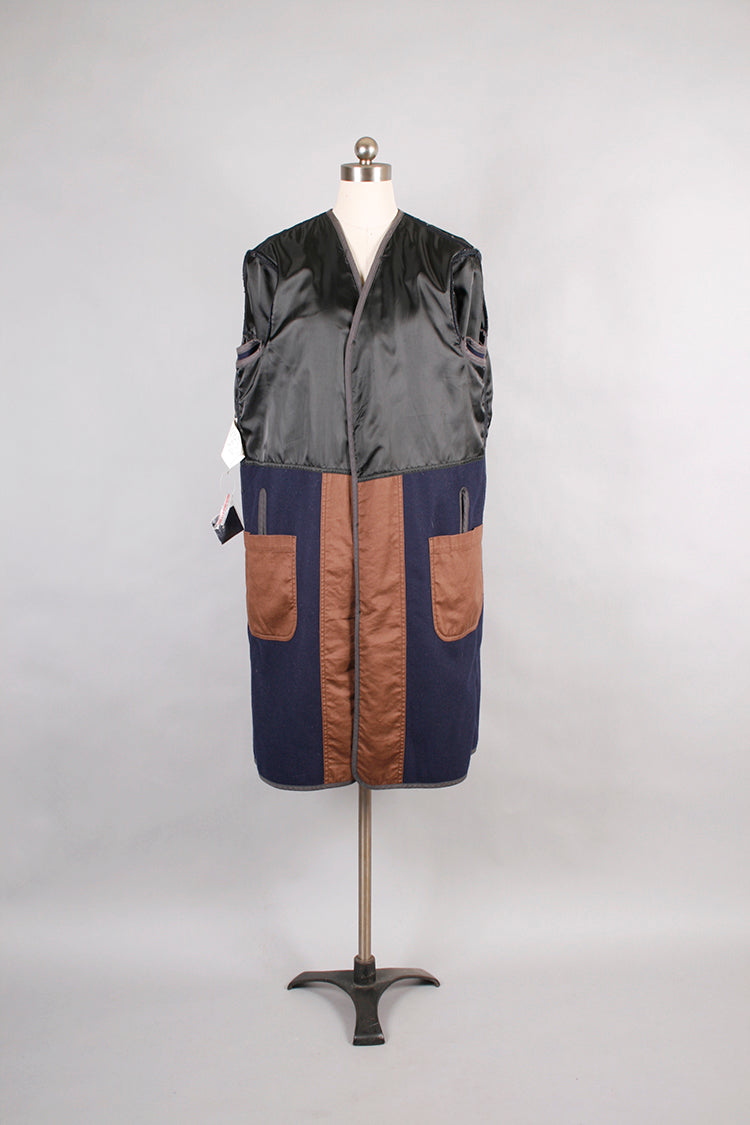 COMME des GARÇONS COMME des GARÇONS OPEN-ARM LONG COAT NAVY