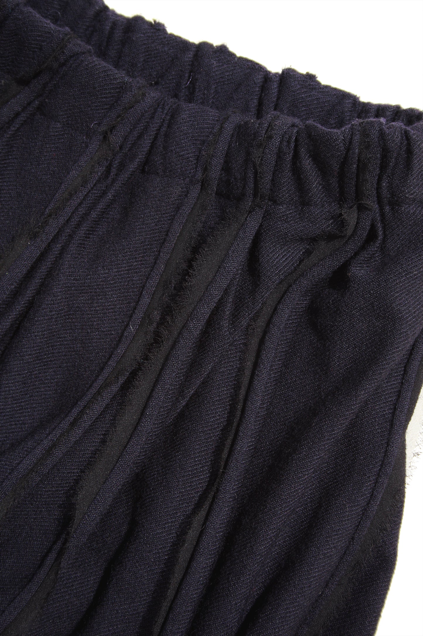 VINTAGE tricot COMME des GARCONS WOOL FLARE SKIRT DARK BLUE