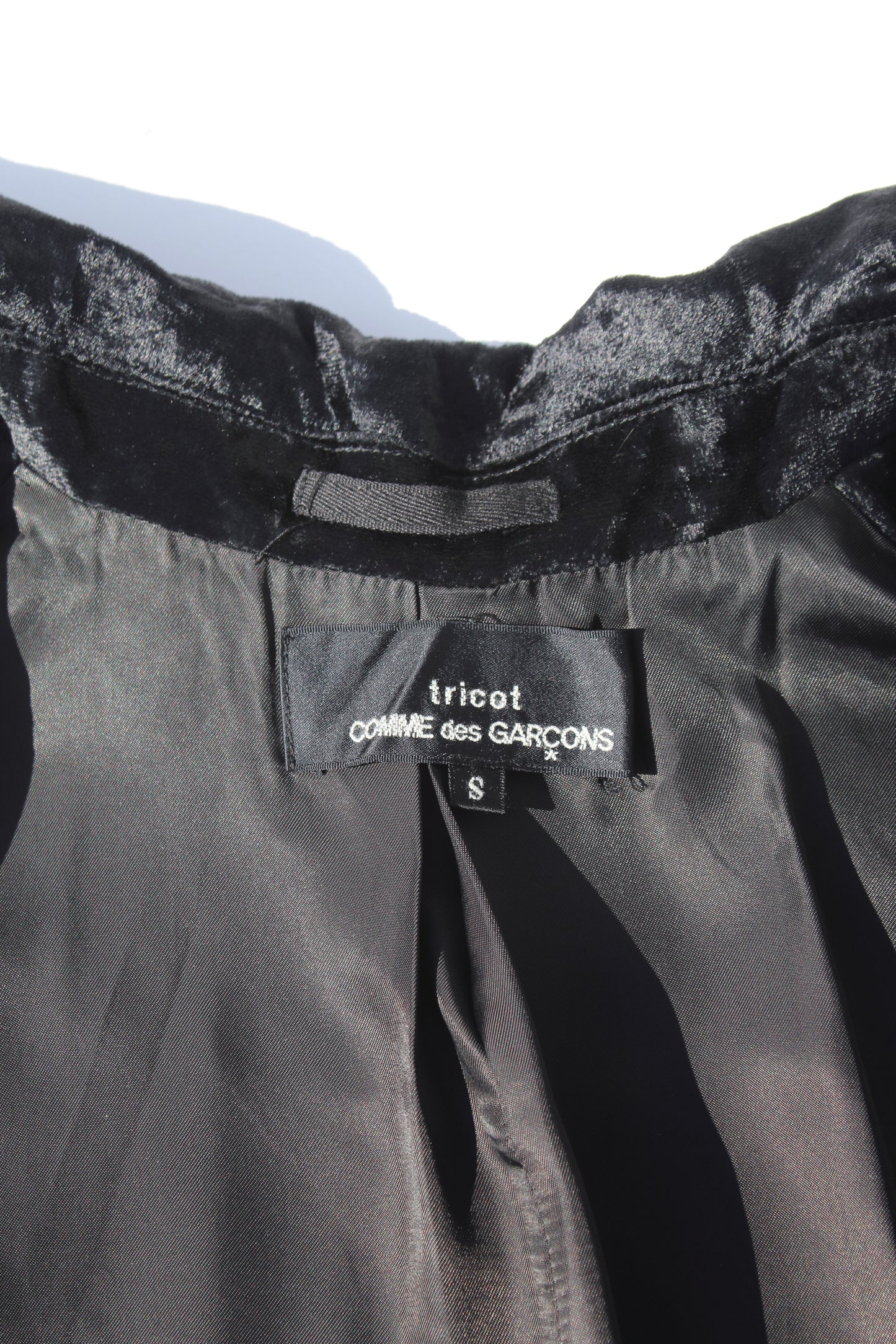 tricot COMME des GARÇONS RAYON VELVET JACKET BLACK